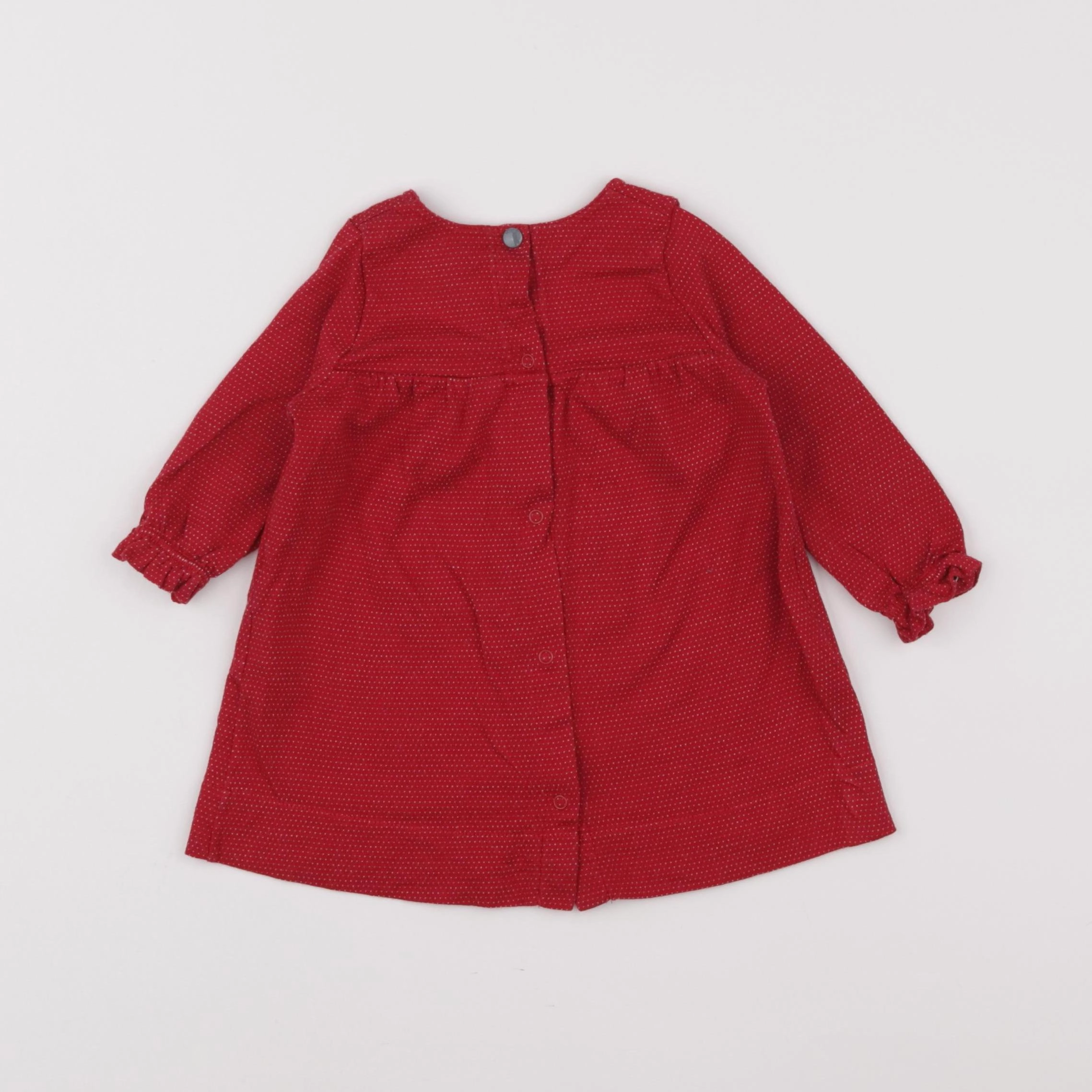 Petit Bateau - robe rouge - 6 mois