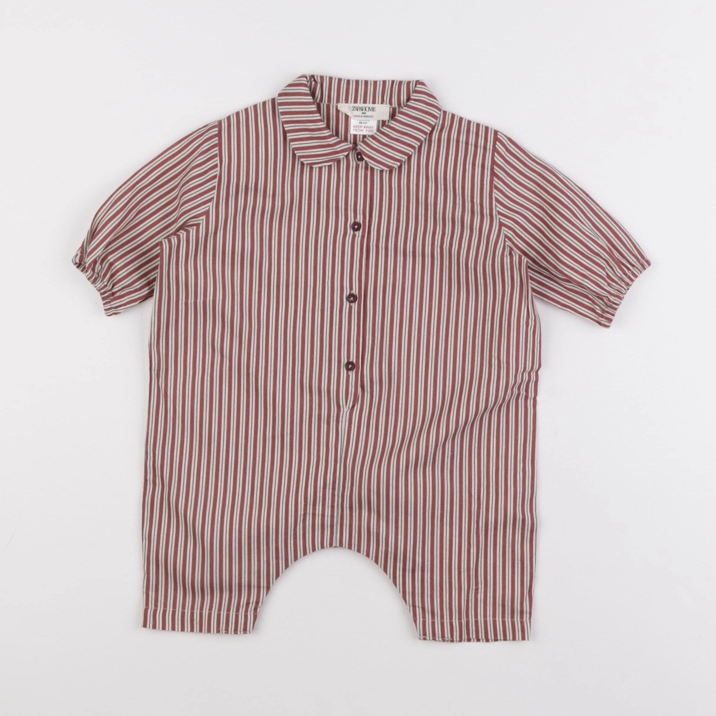 Zara - pyjama coton marron - 3/6 mois