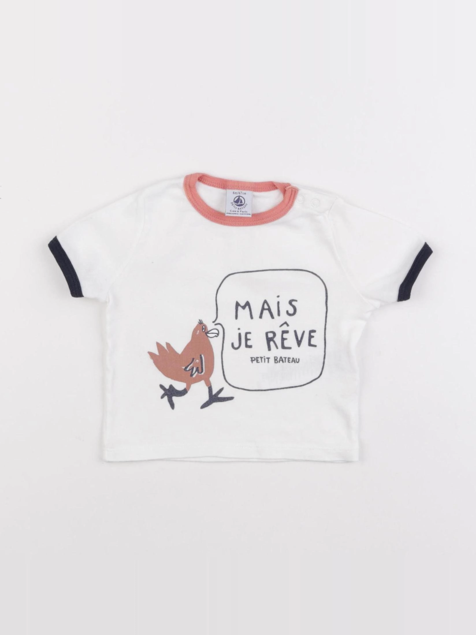 Petit Bateau - tee-shirt multicolore - 6 mois