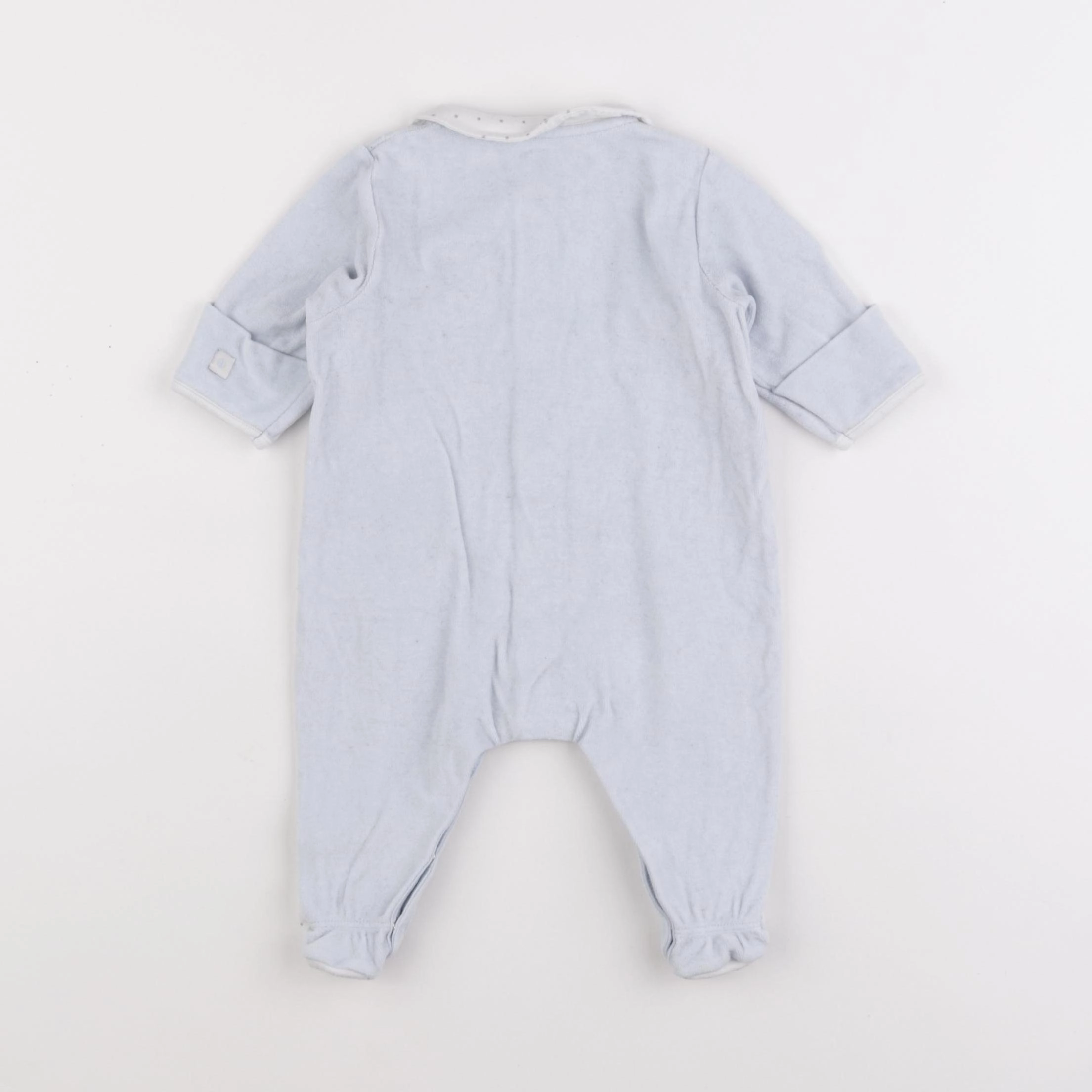 Petit Bateau - pyjama velours bleu - 3 mois