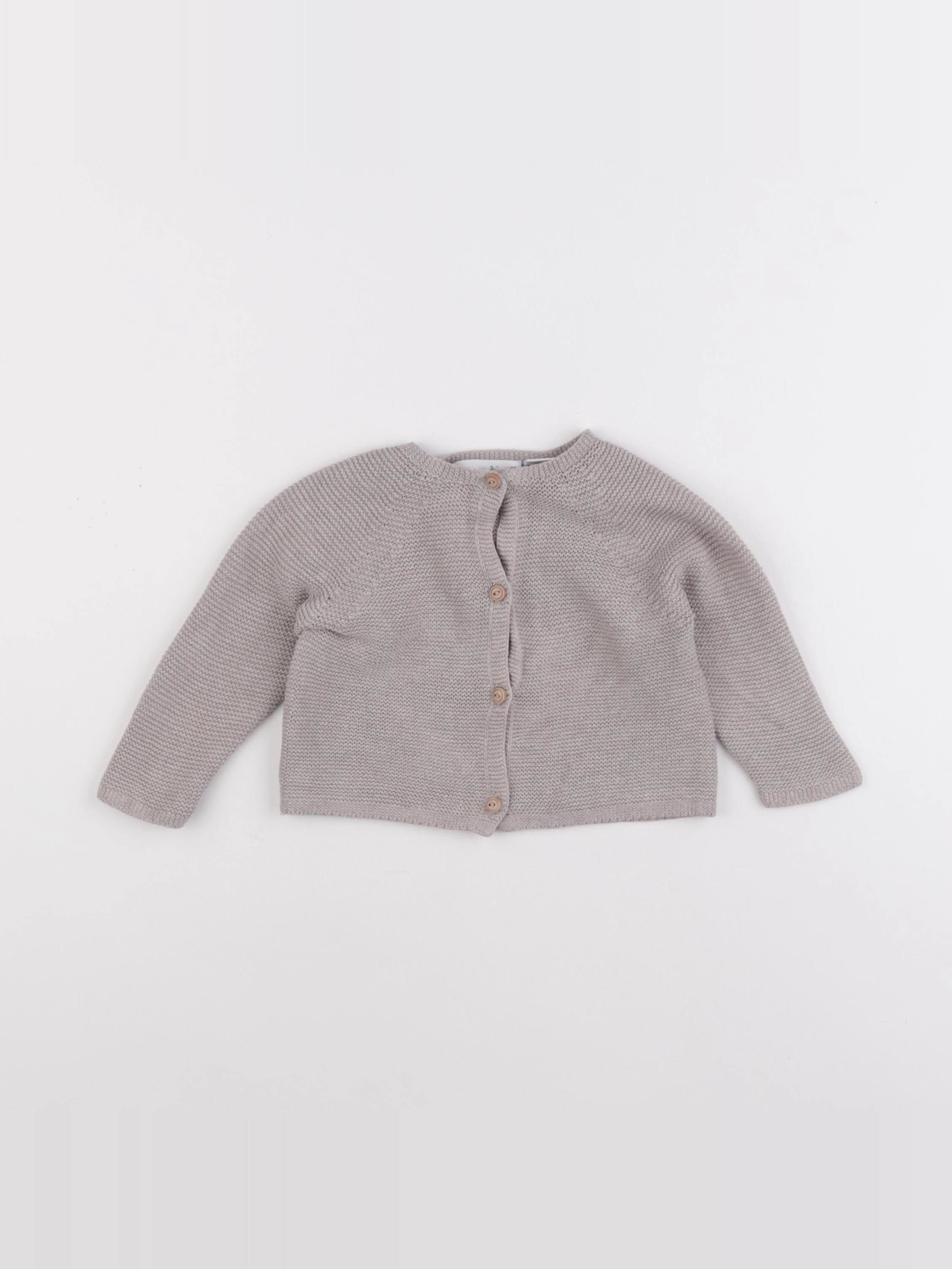 Zara - gilet marron - 3/6 mois