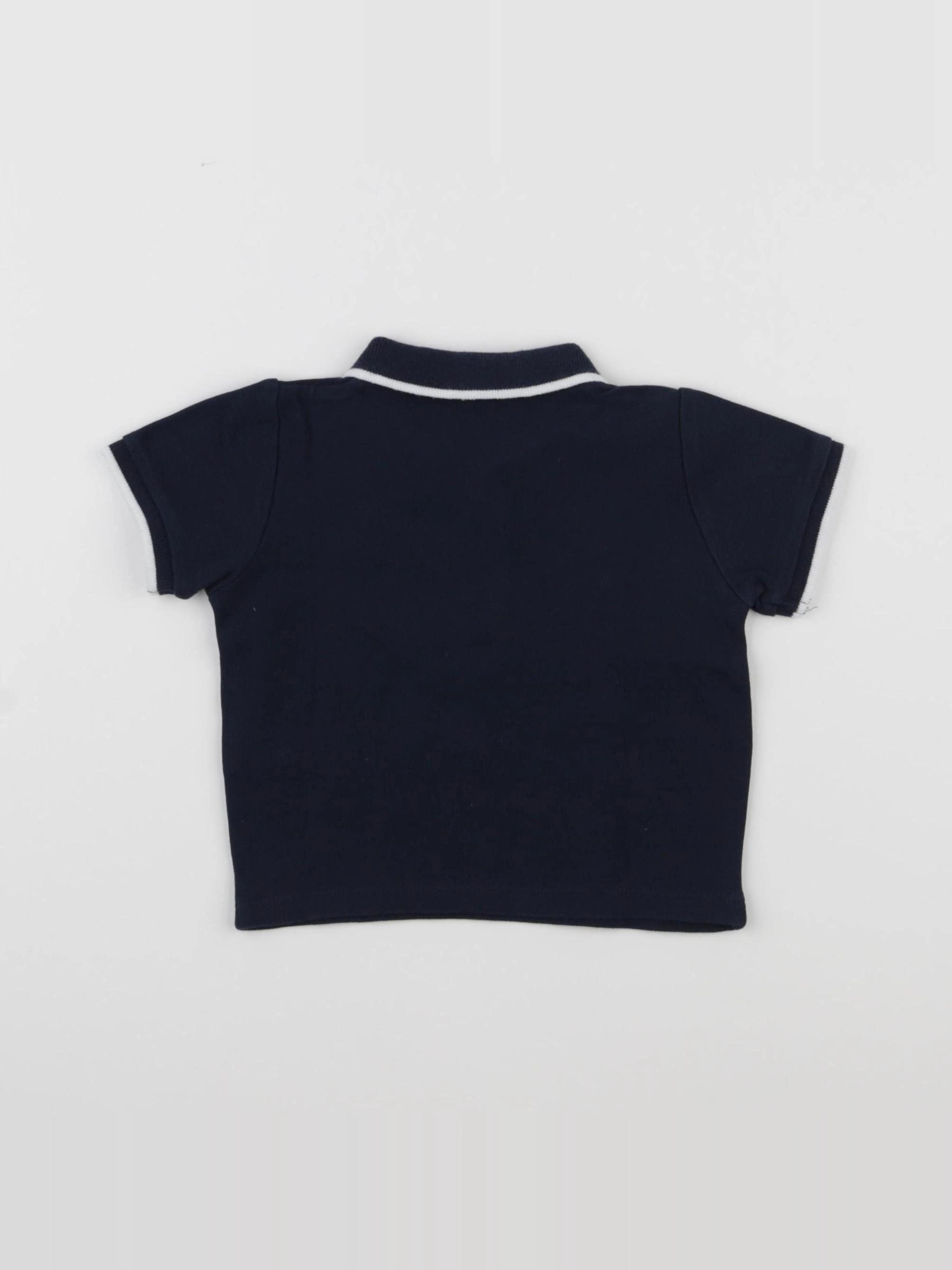 Vertbaudet - polo bleu - 12 mois