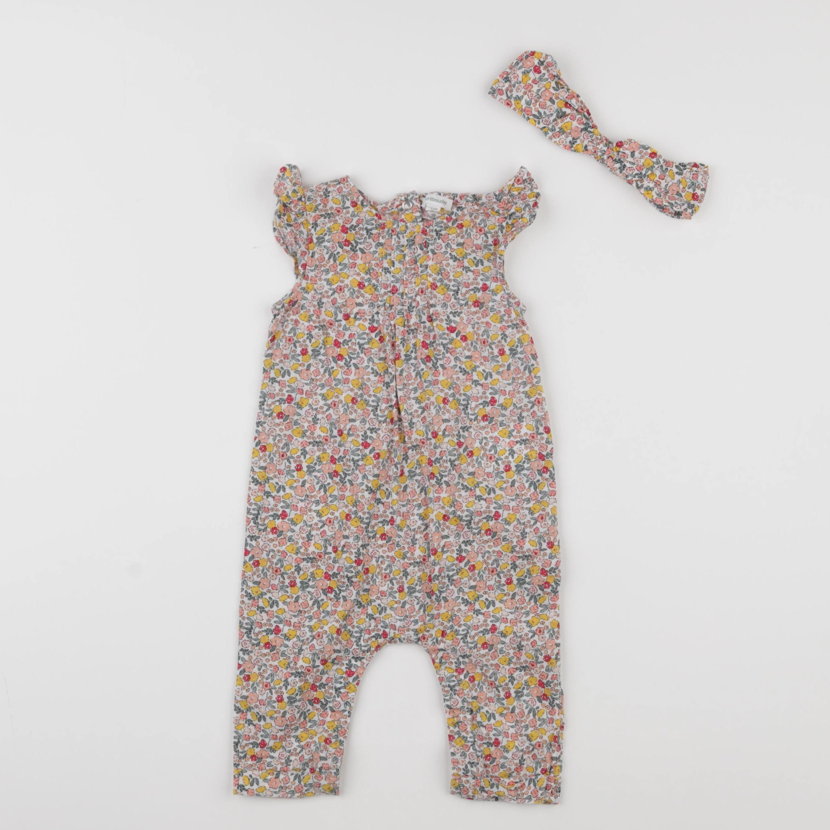 Vertbaudet - combinaison multicolore - 9 mois
