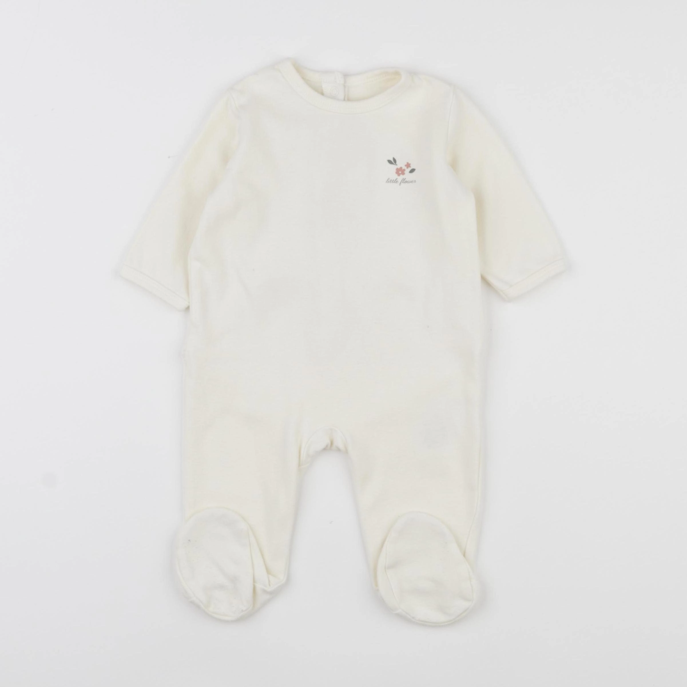 Vertbaudet - pyjama coton blanc - 6 mois