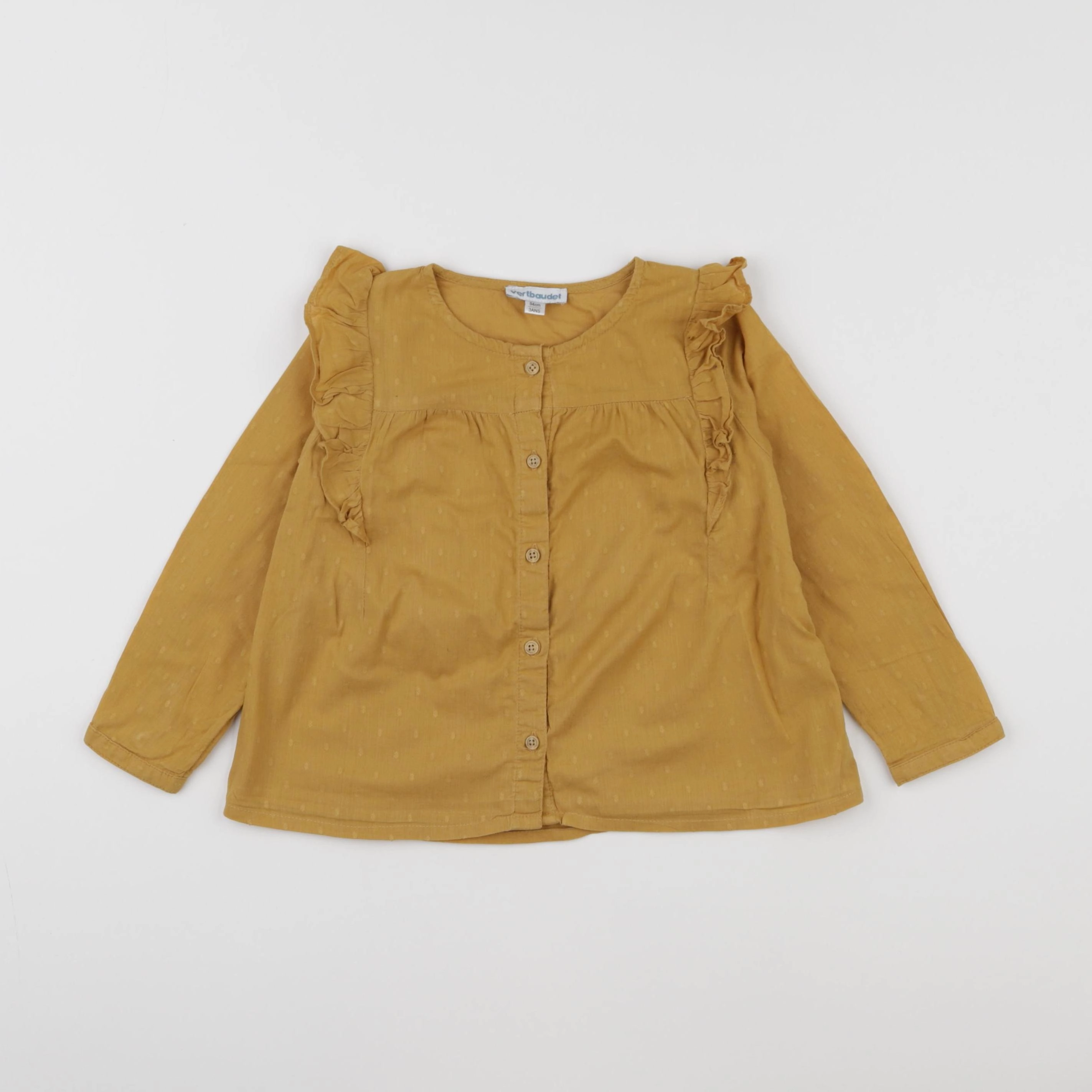 Vertbaudet - blouse jaune - 3 ans
