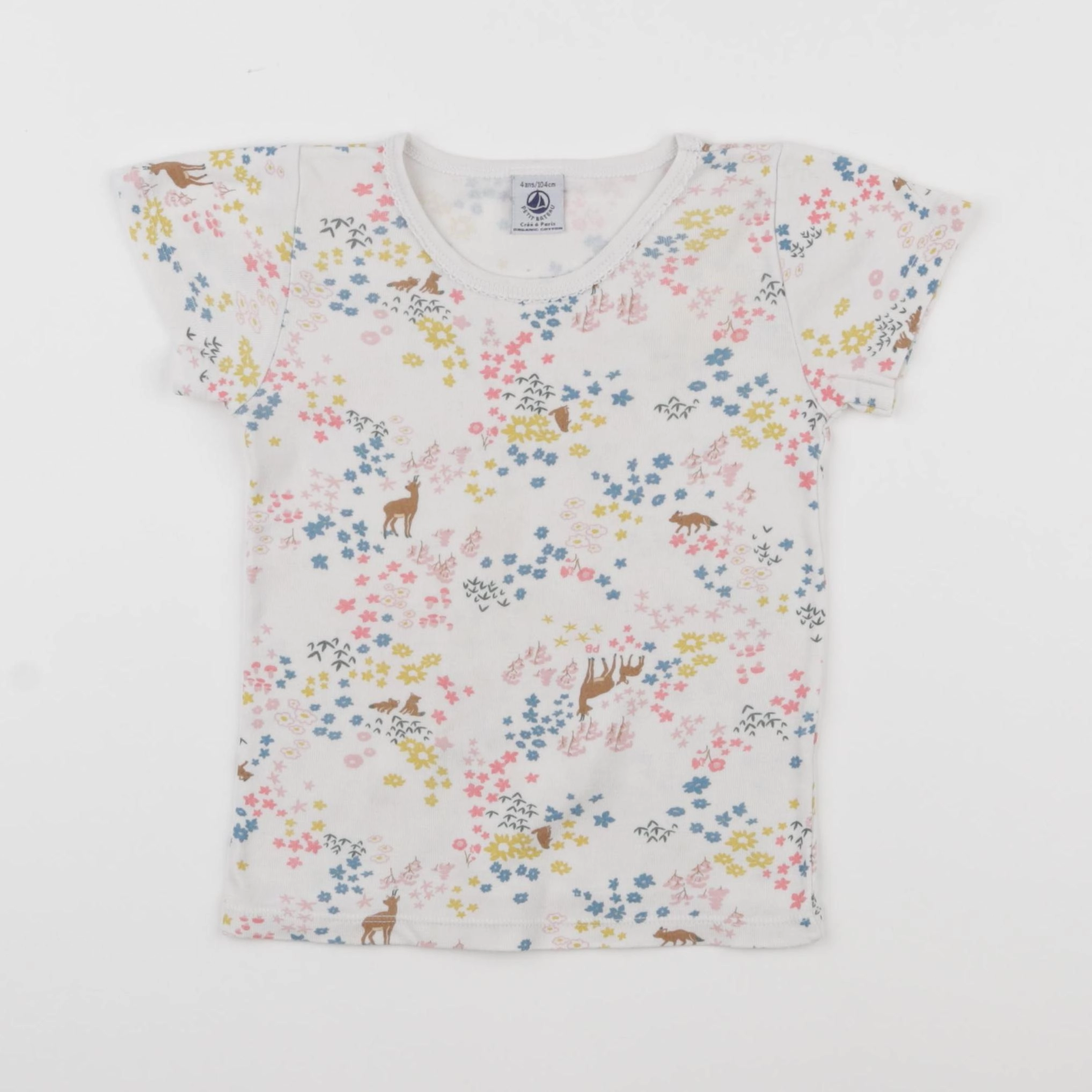 Petit Bateau - maillot de corps blanc - 4 ans