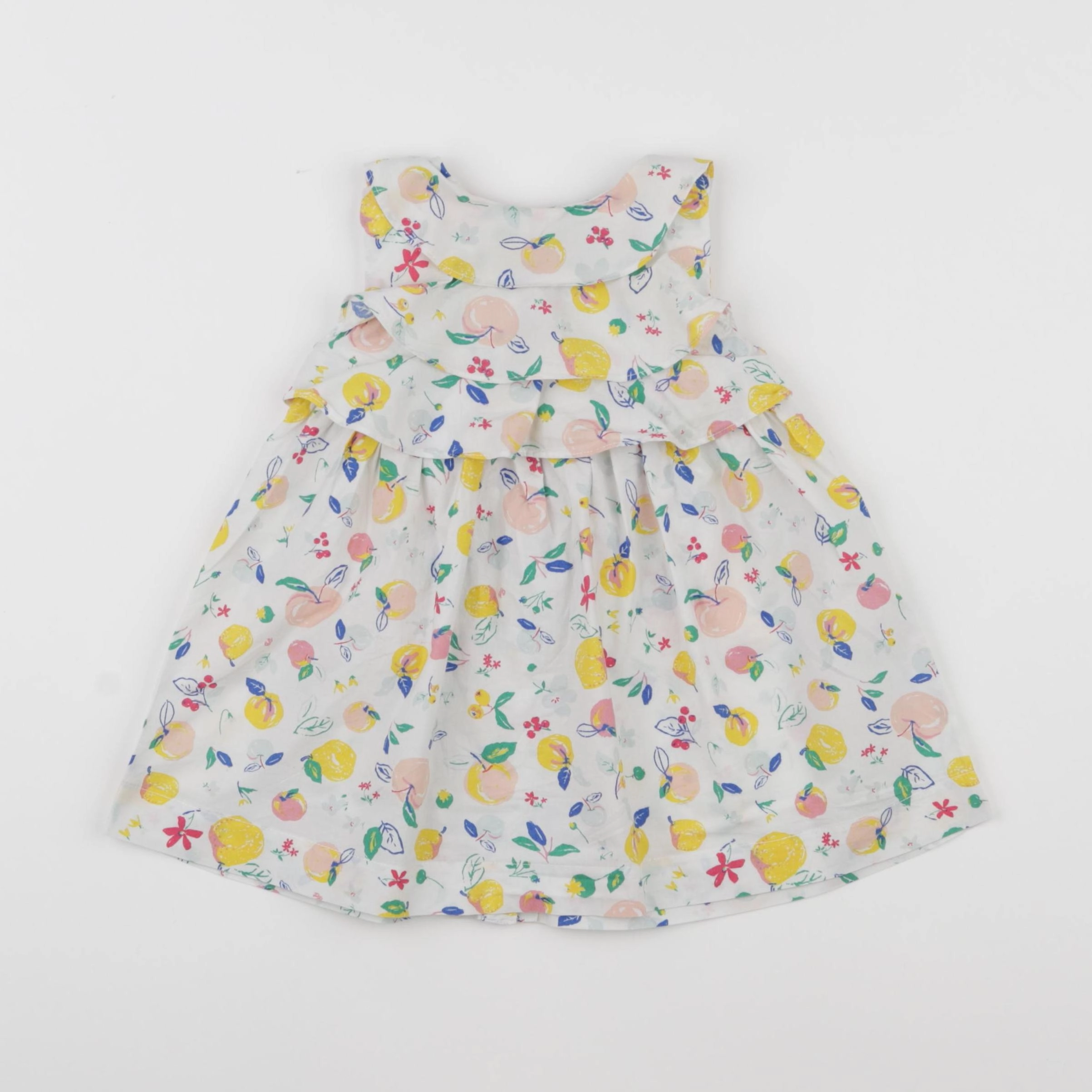 Petit Bateau - robe blanc - 12 mois