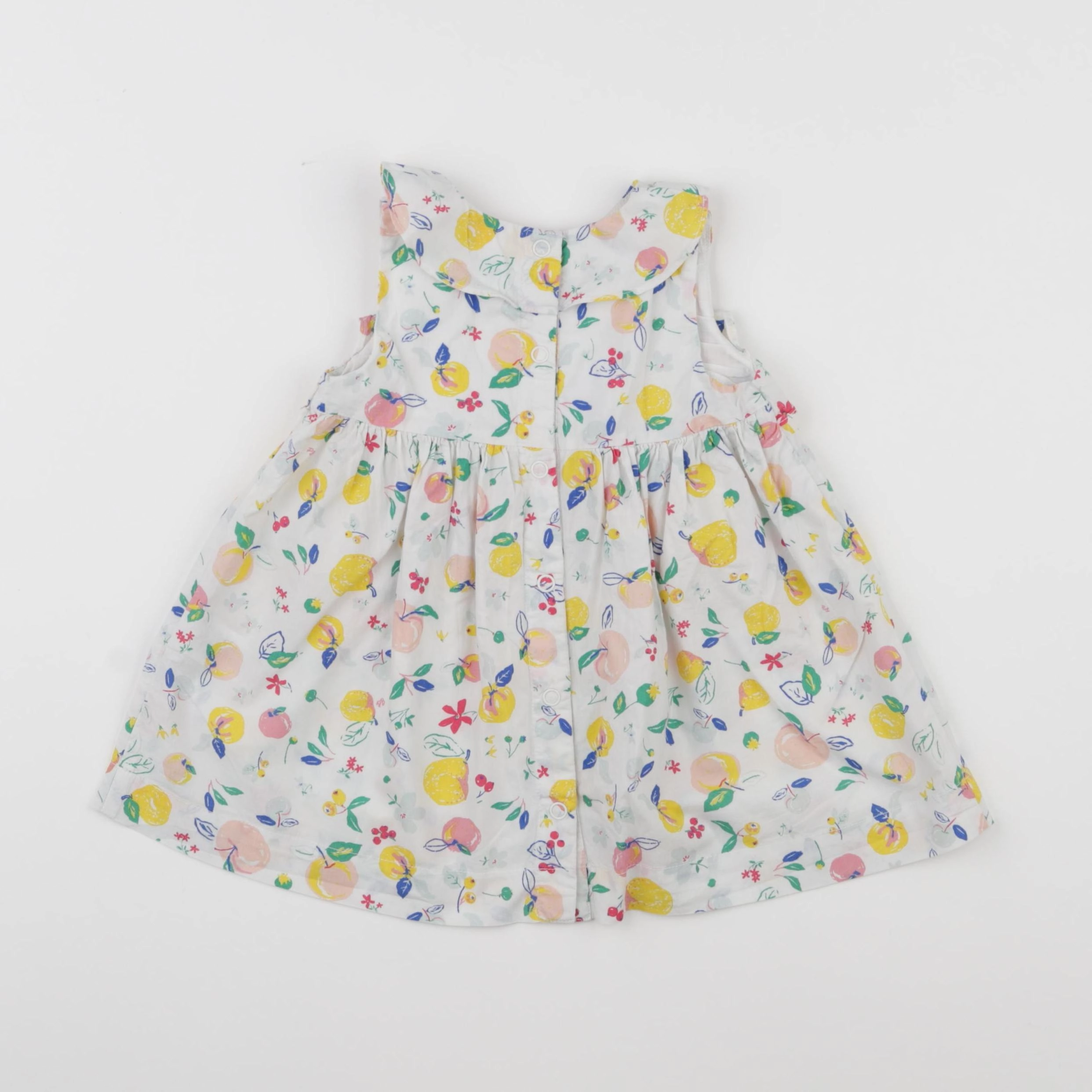 Petit Bateau - robe blanc - 12 mois