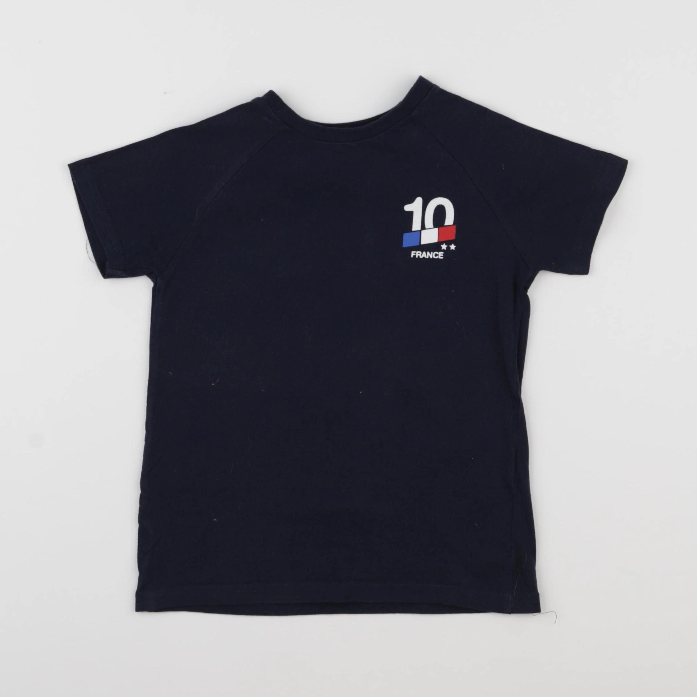 Vertbaudet - tee-shirt imprimé au dos bleu - 5 ans