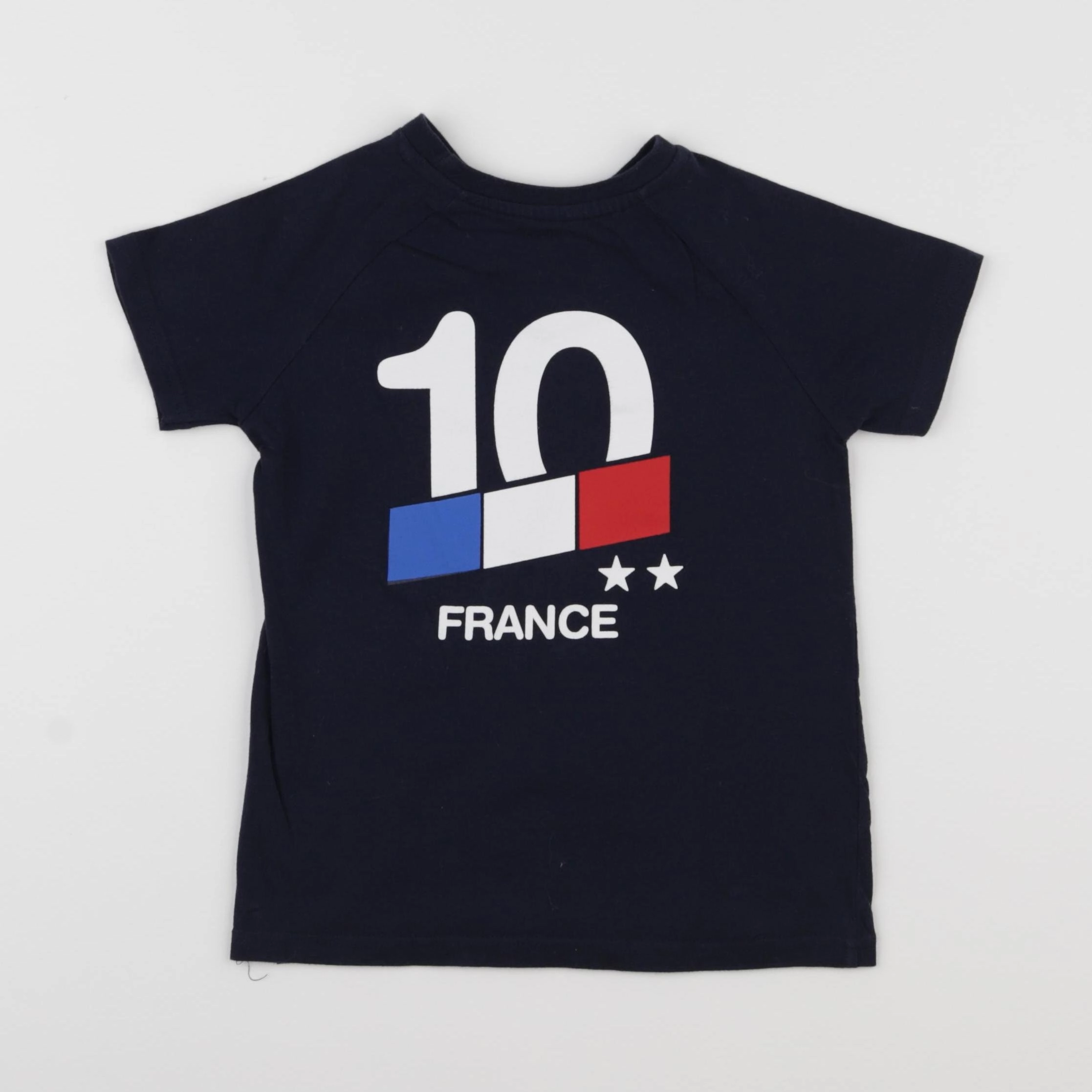 Vertbaudet - tee-shirt imprimé au dos bleu - 5 ans