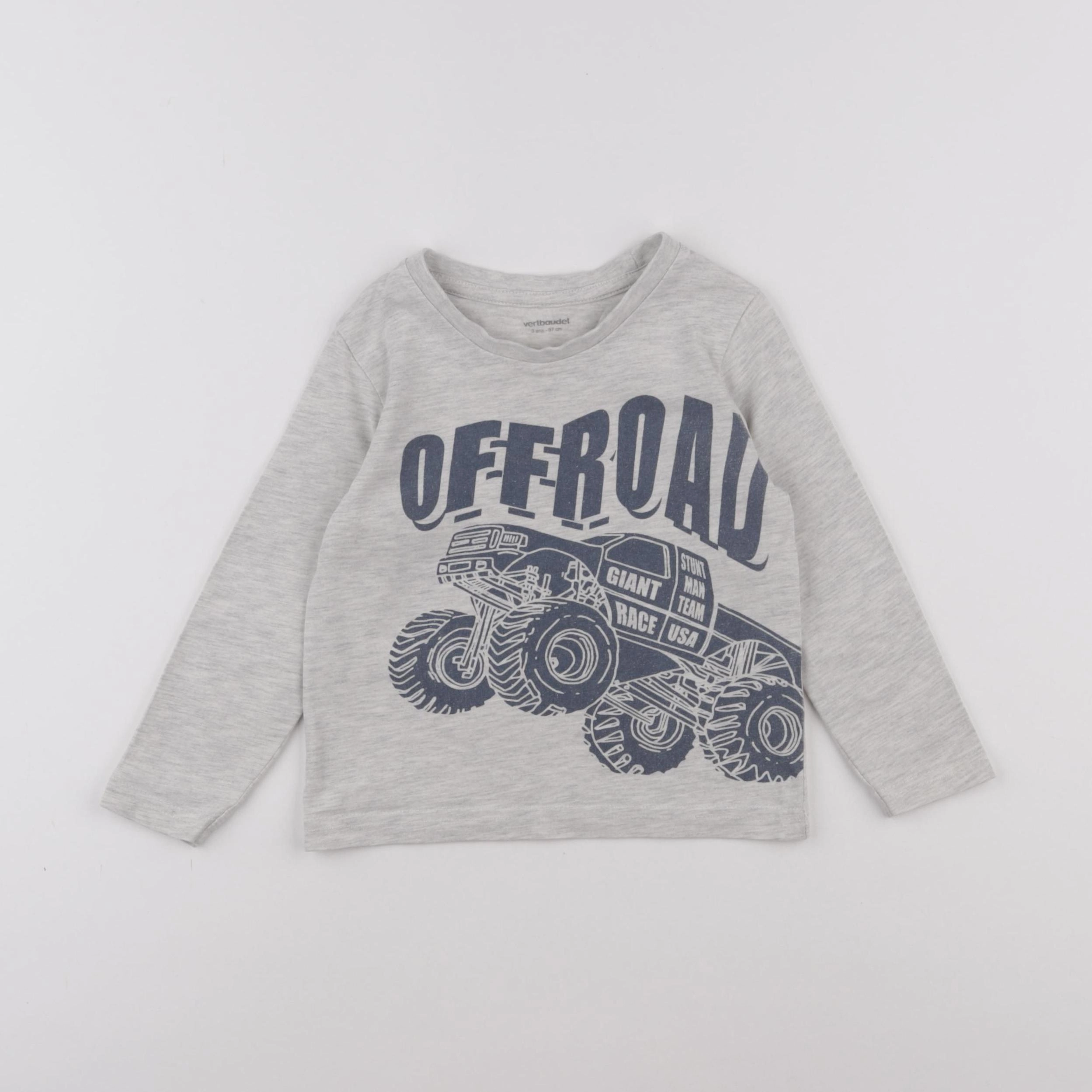 Vertbaudet - tee-shirt gris - 3 ans