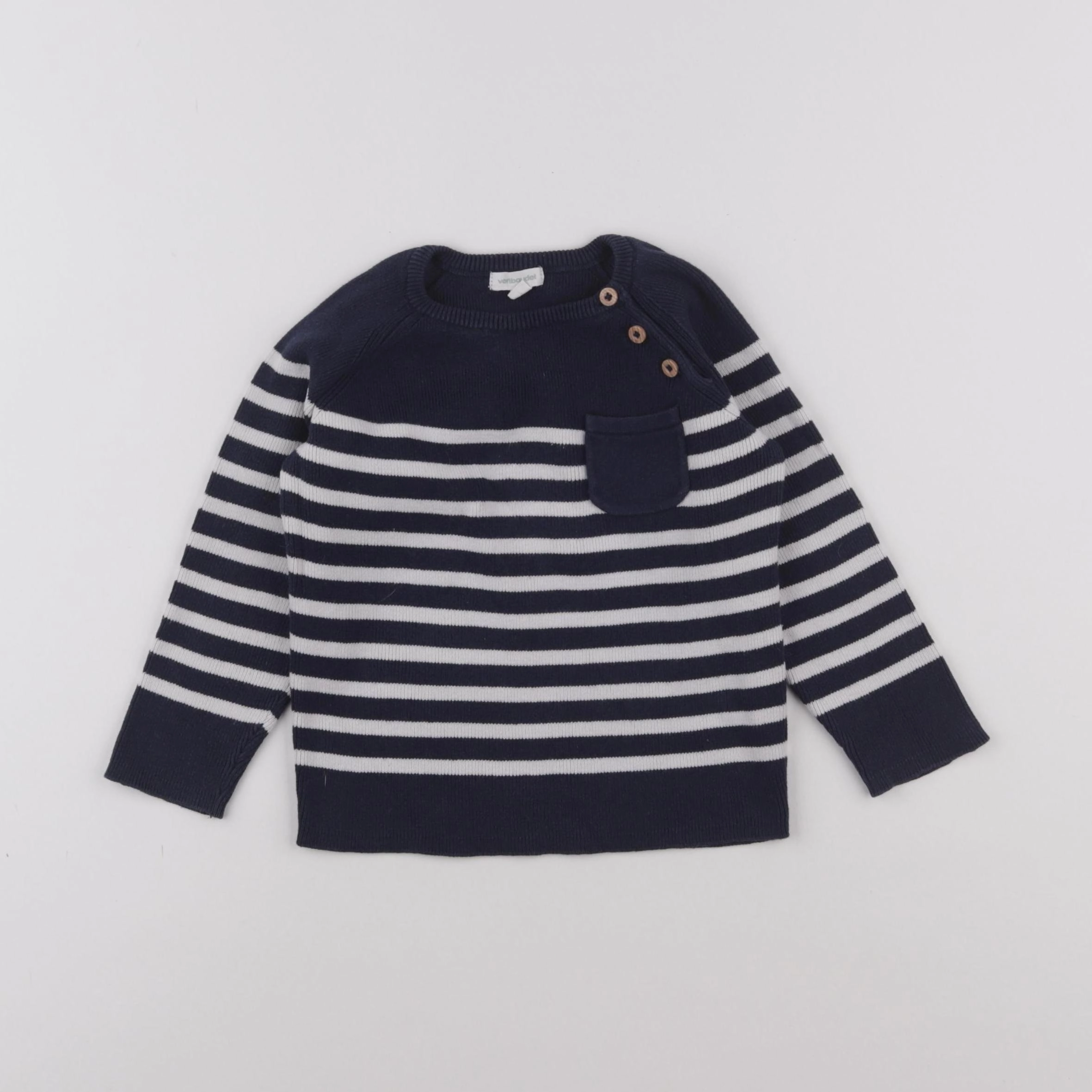 Vertbaudet - pull bleu - 24 mois