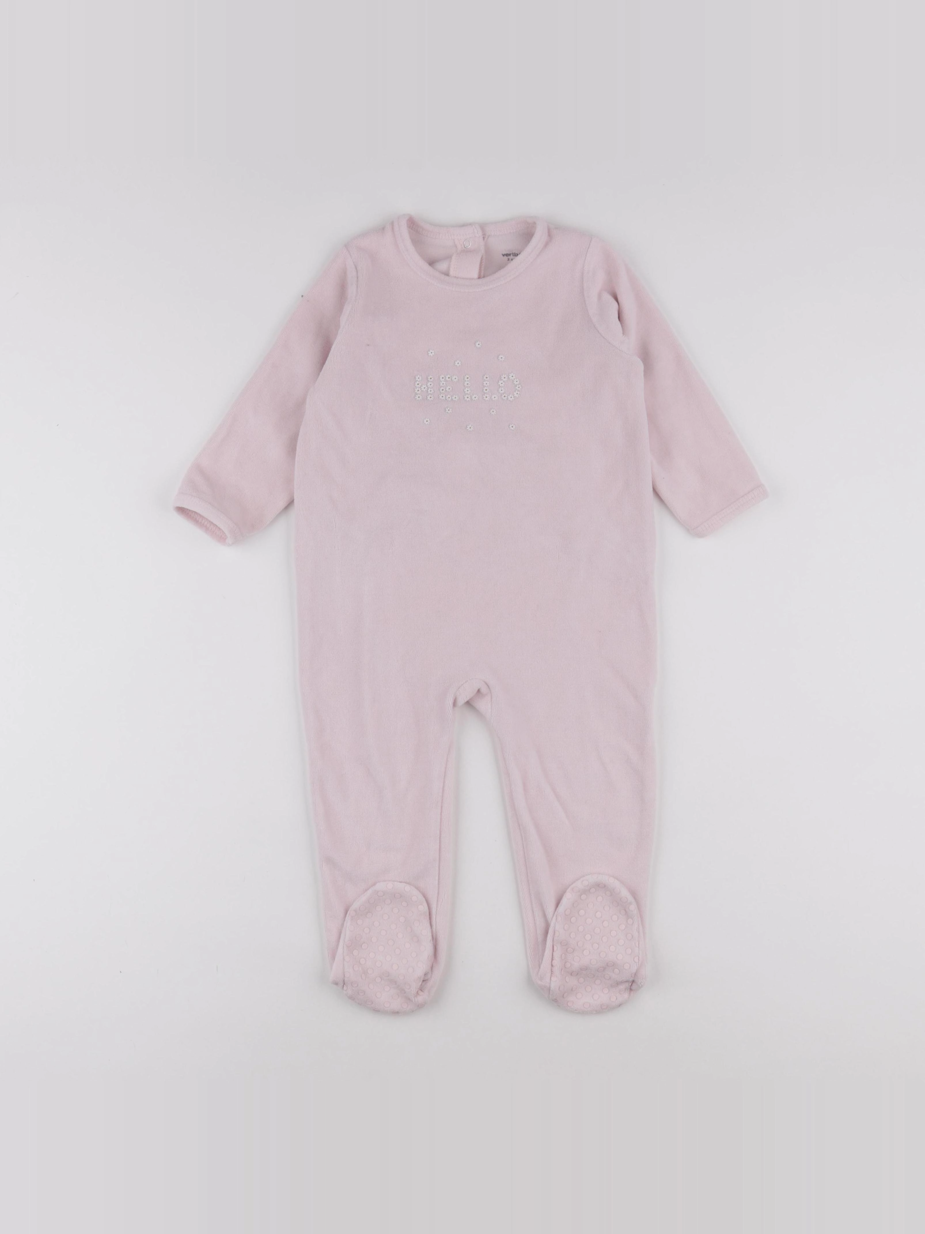 Vertbaudet - pyjama velours rose - 2 ans