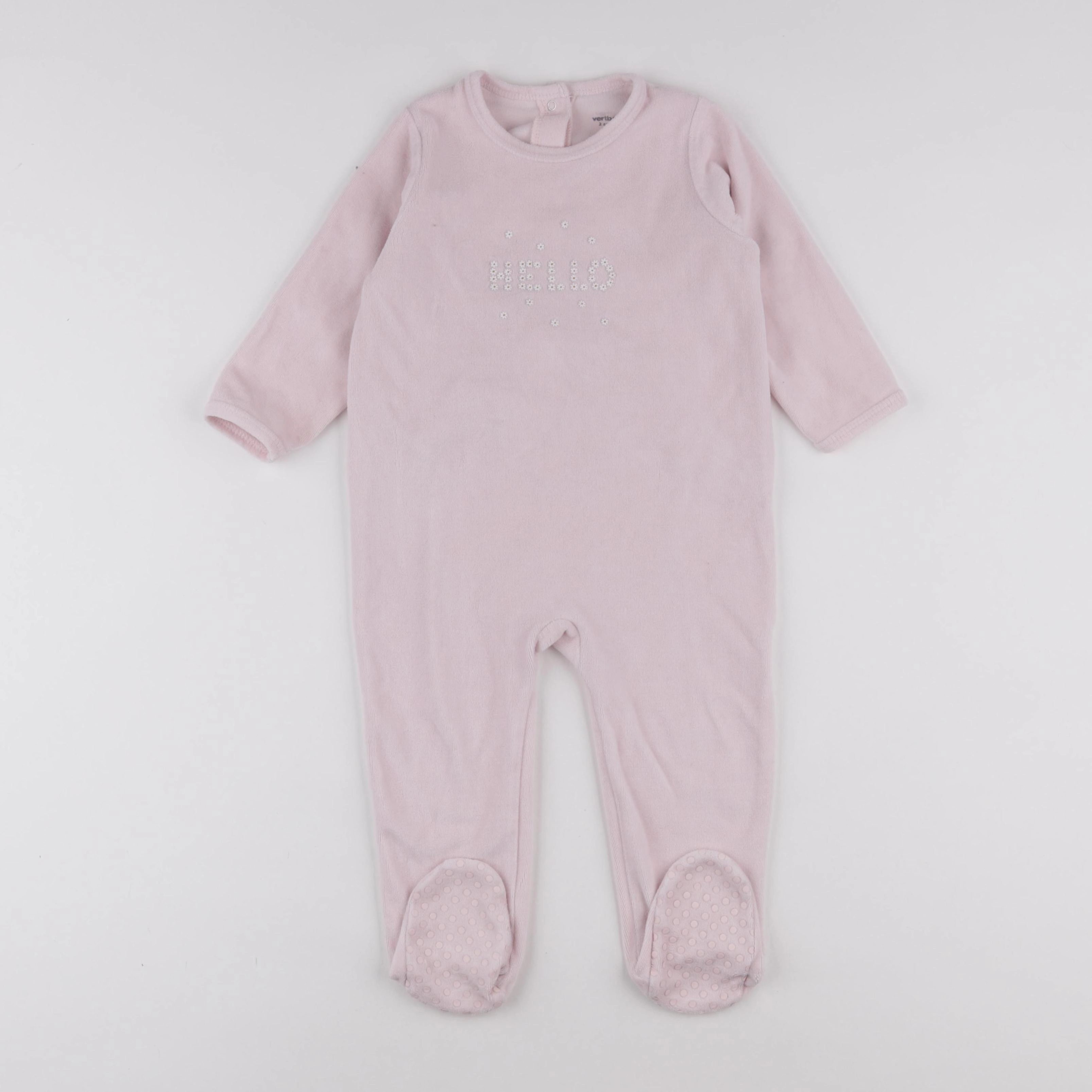 Vertbaudet - pyjama velours rose - 2 ans