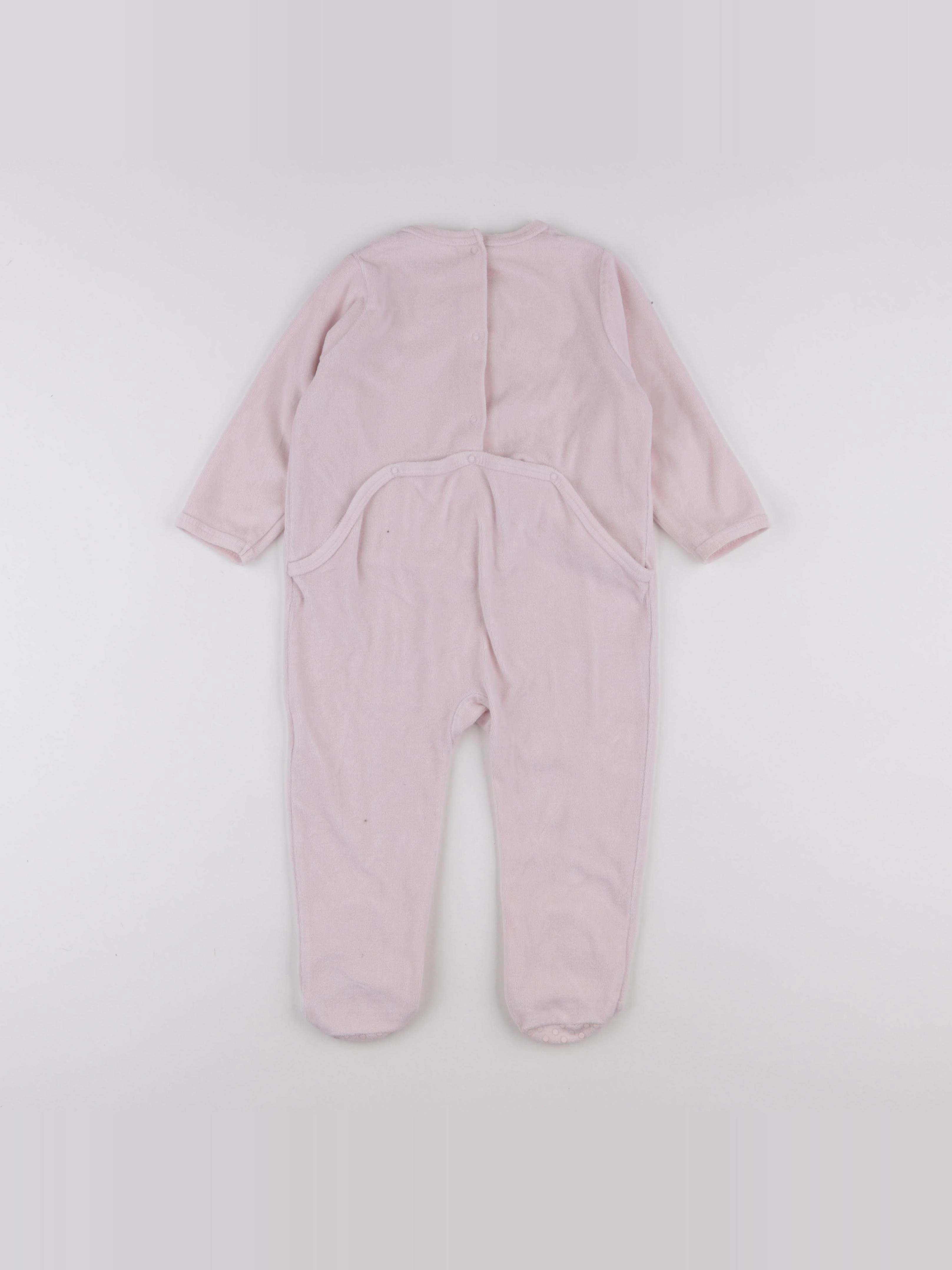 Vertbaudet - pyjama velours rose - 2 ans