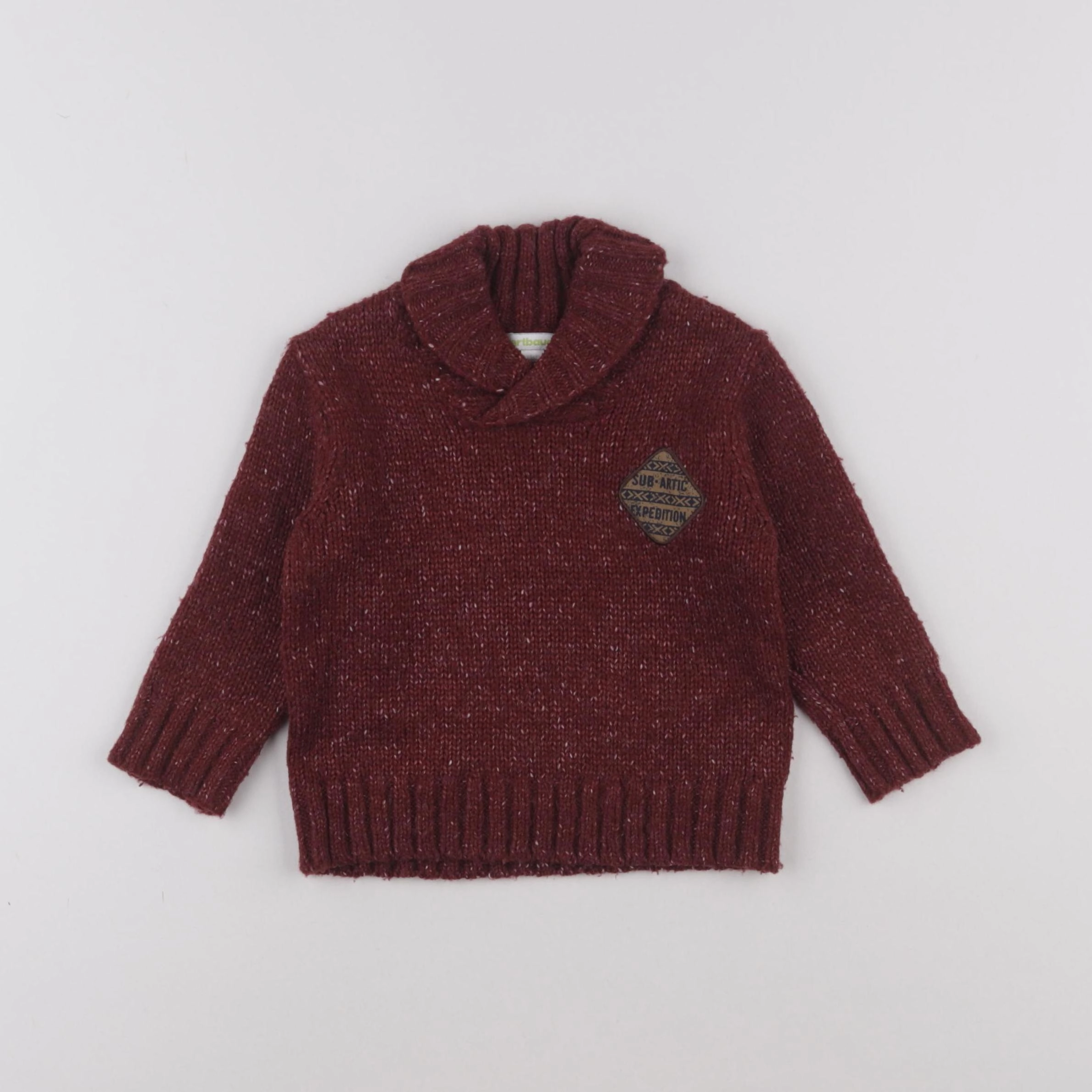 Vertbaudet - pull rouge - 2 ans