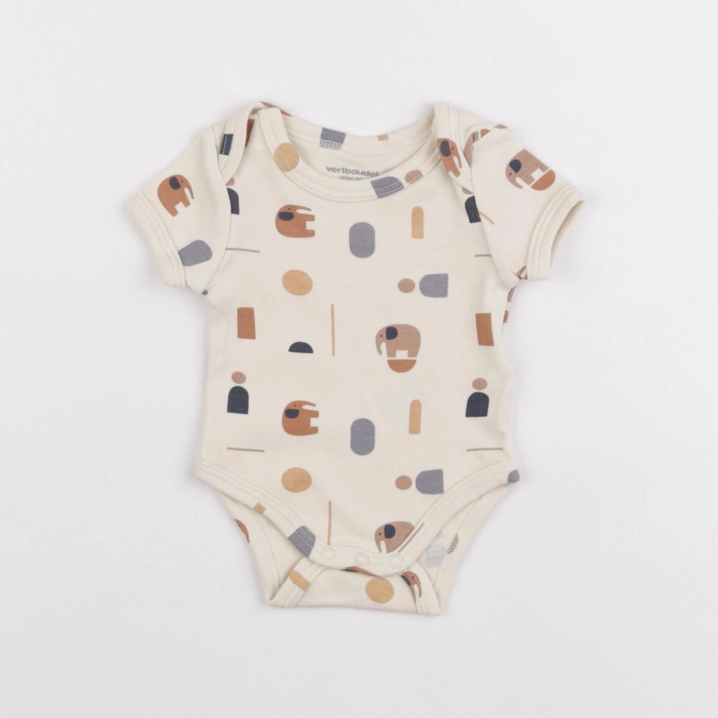 Vertbaudet - body beige - 1 mois