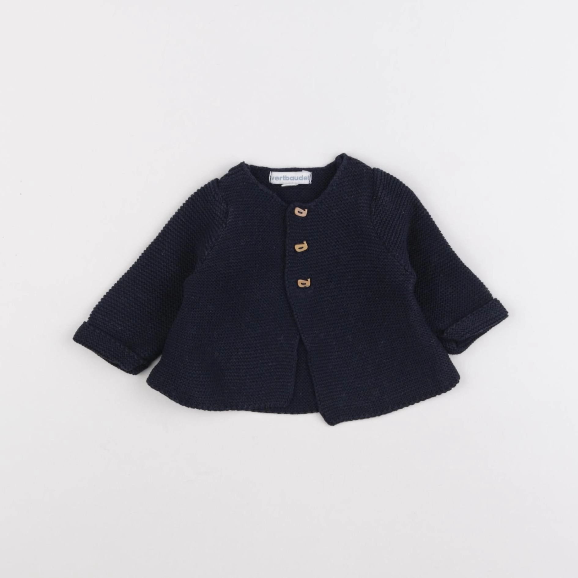 Vertbaudet - gilet bleu - 1 mois