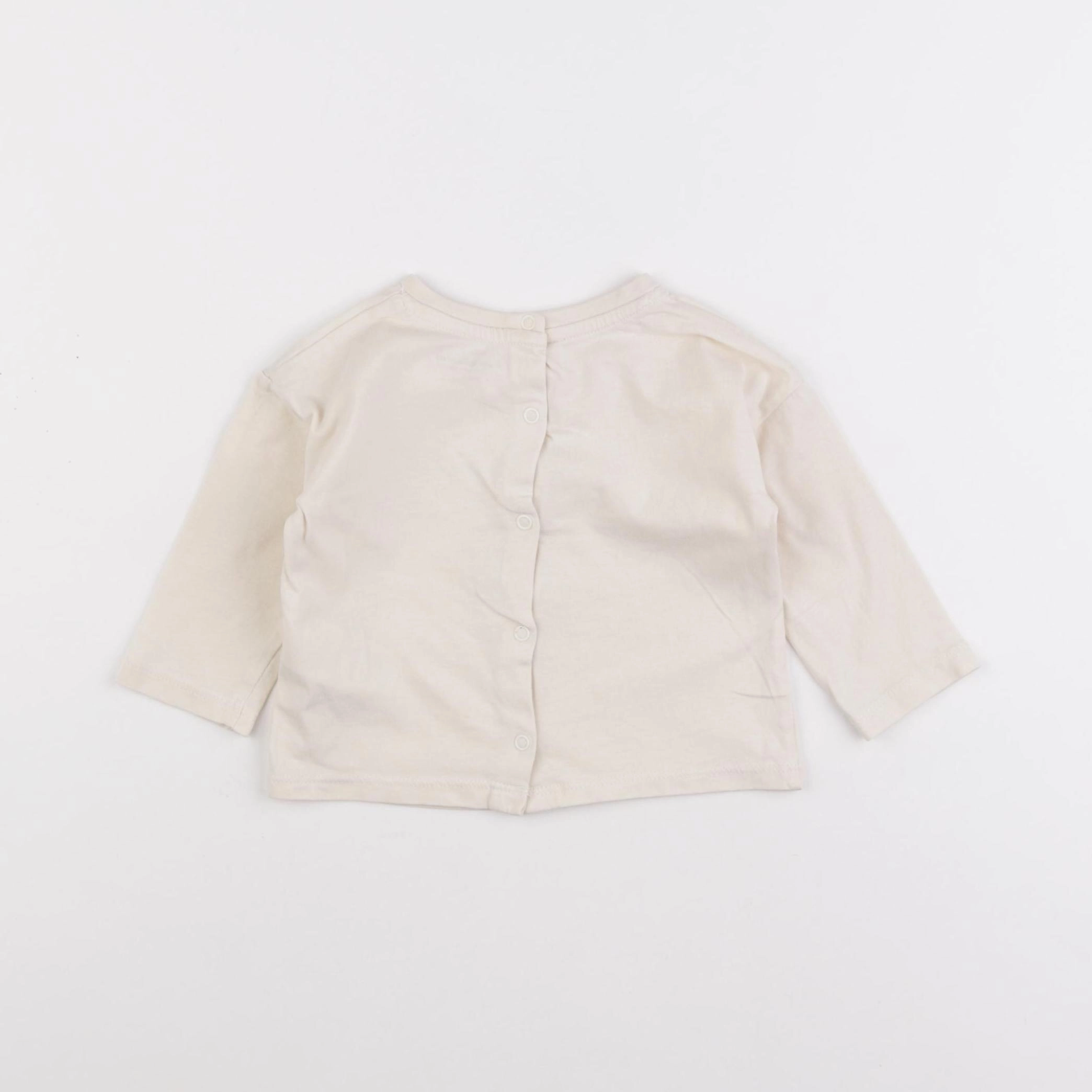 Vertbaudet - tee-shirt beige - 9 mois