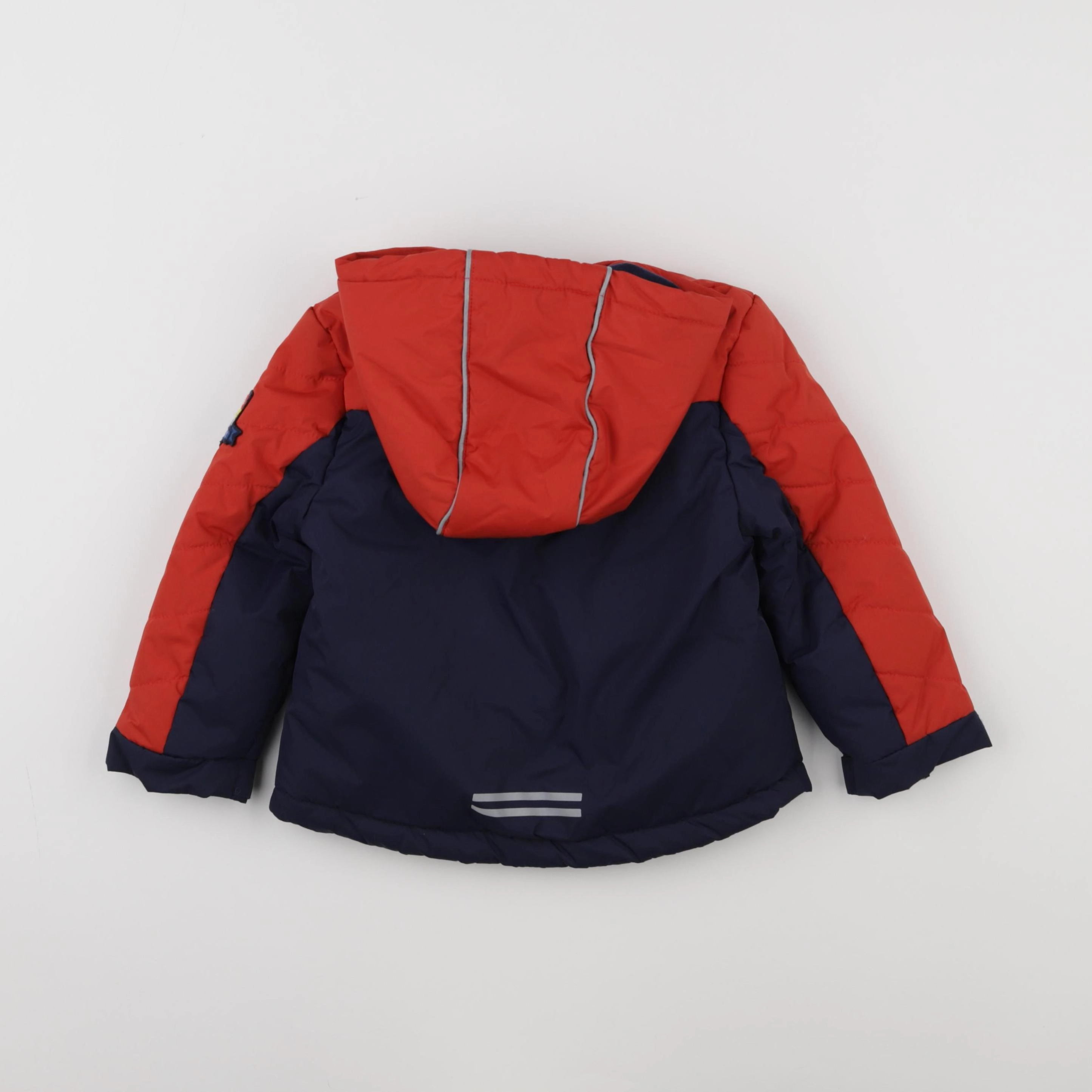 Vertbaudet - manteau de ski bleu, rouge - 3 ans