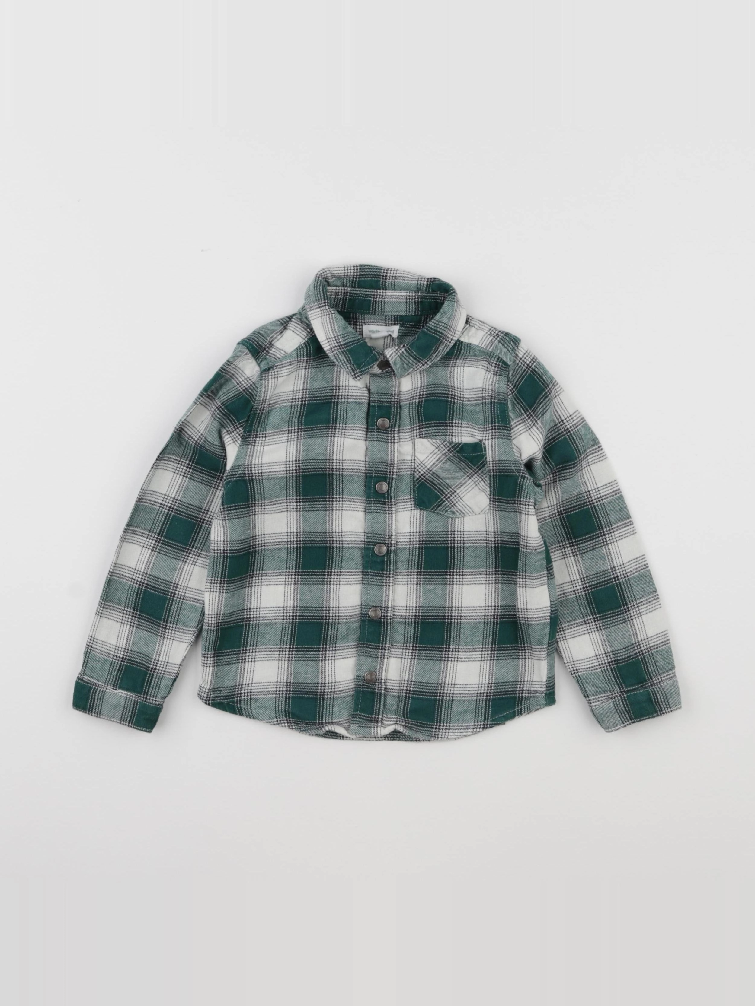 Vertbaudet - chemise blanc, vert - 36 mois