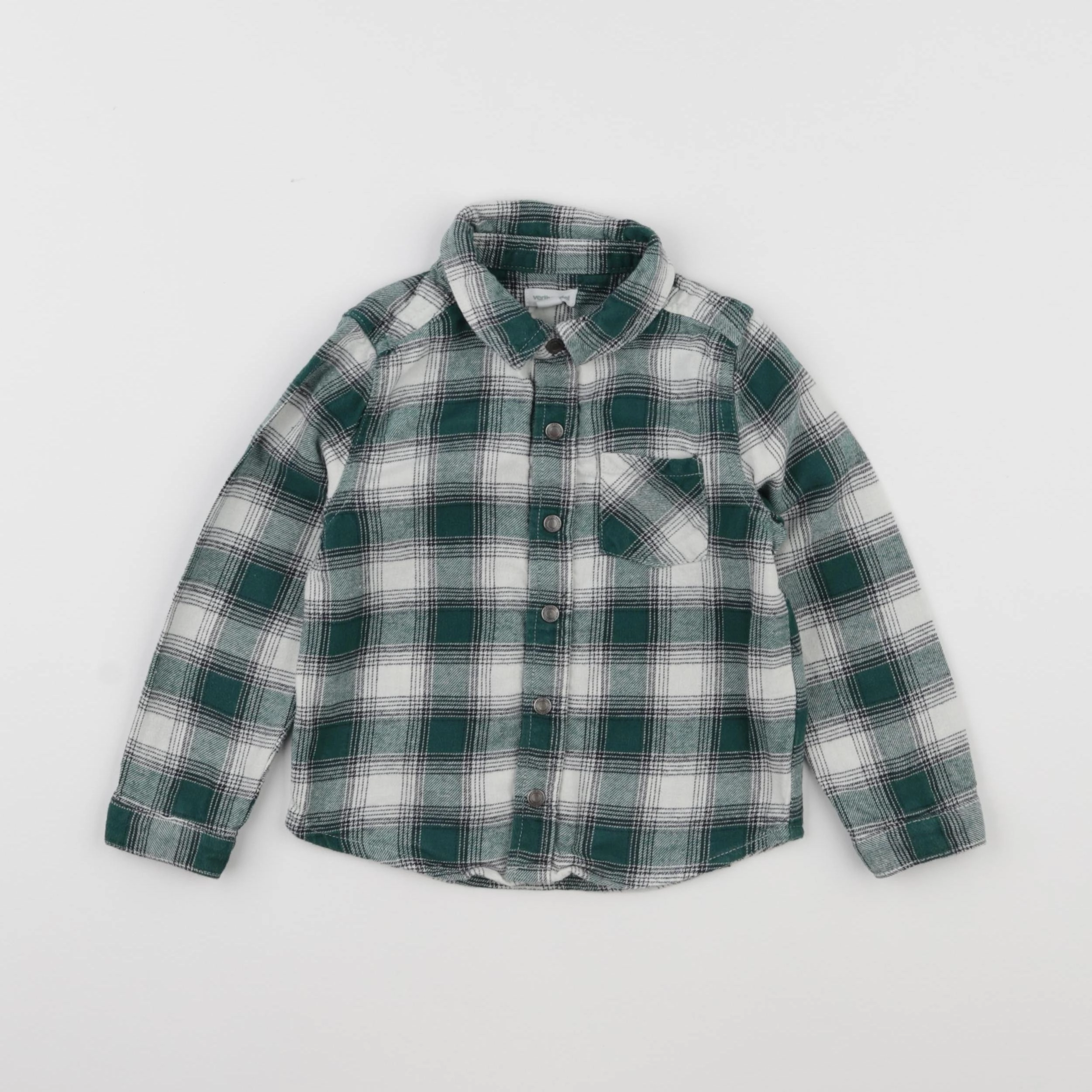 Vertbaudet - chemise blanc, vert - 36 mois