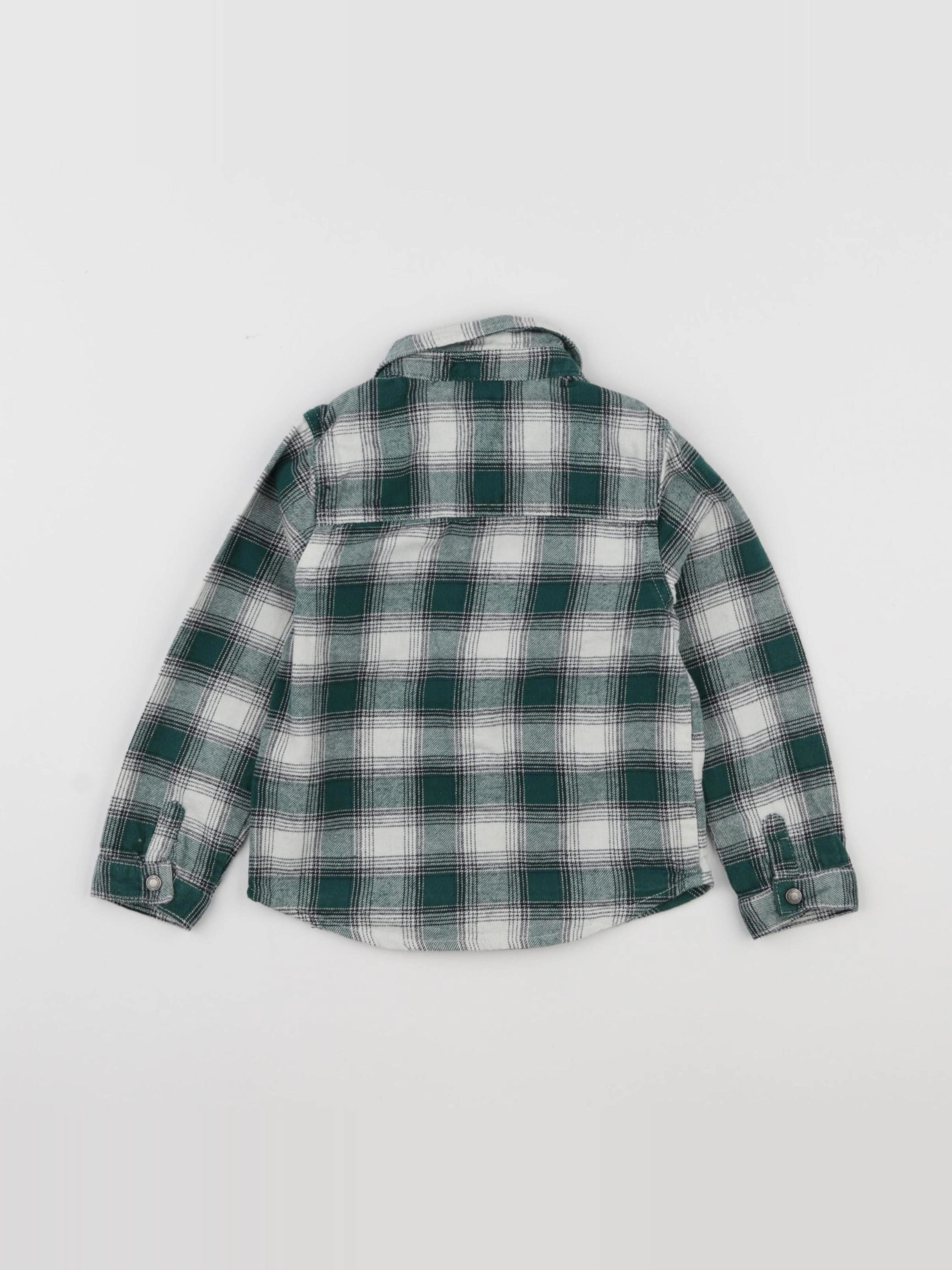Vertbaudet - chemise blanc, vert - 36 mois