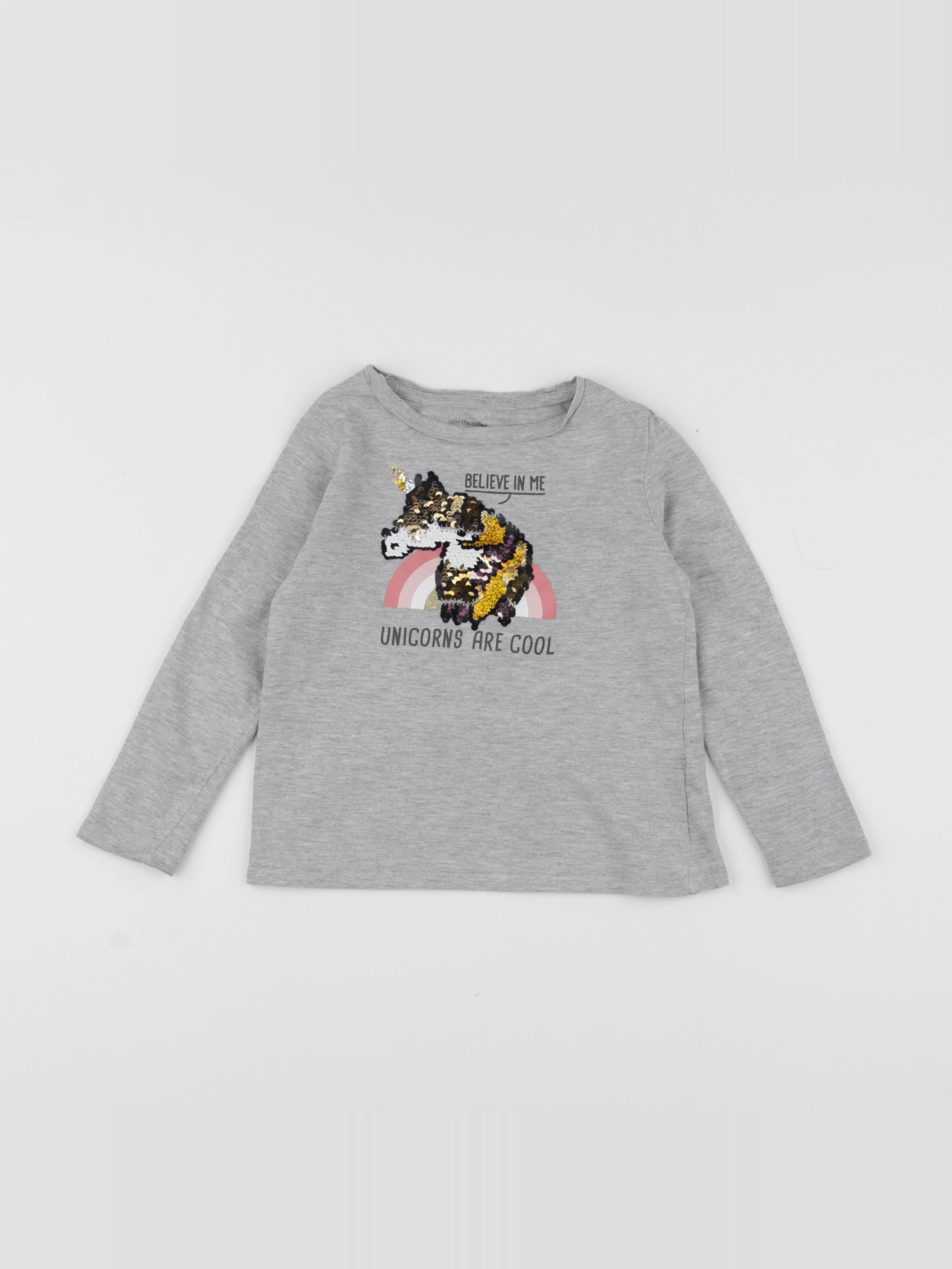 Vertbaudet - tee-shirt gris - 4 ans