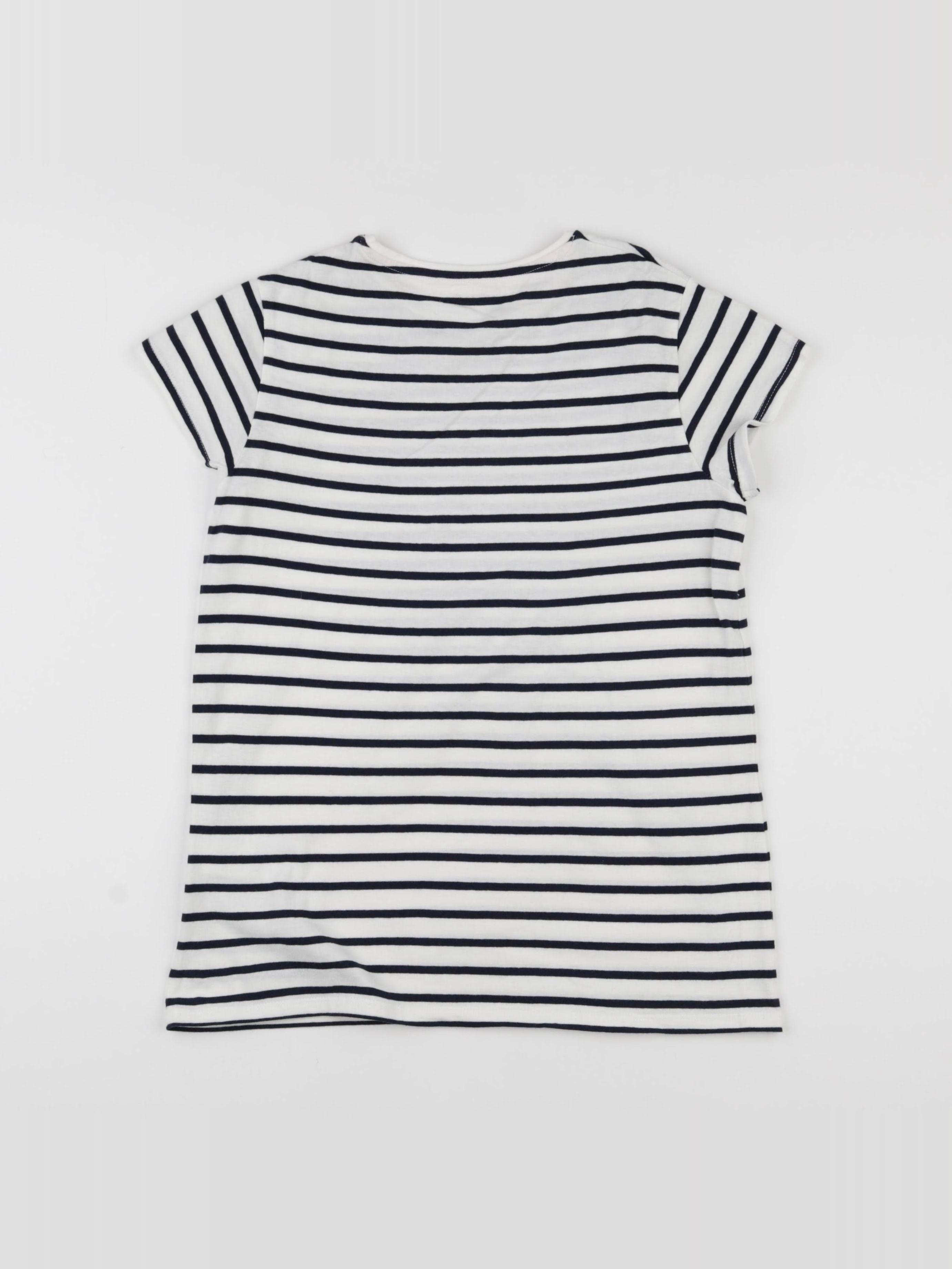 Vertbaudet - tee-shirt blanc, bleu - 12 ans