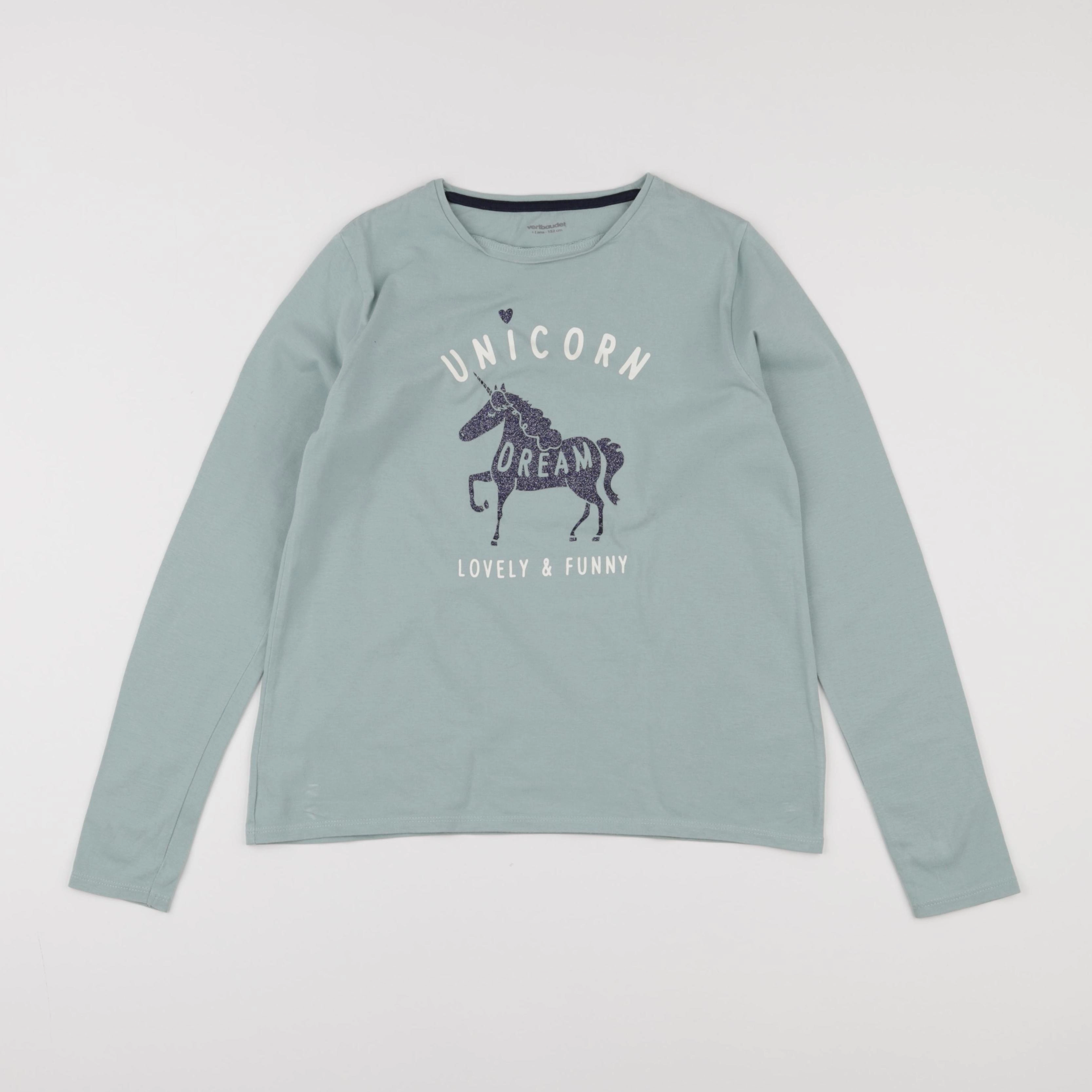 Vertbaudet - tee-shirt vert - 12 ans