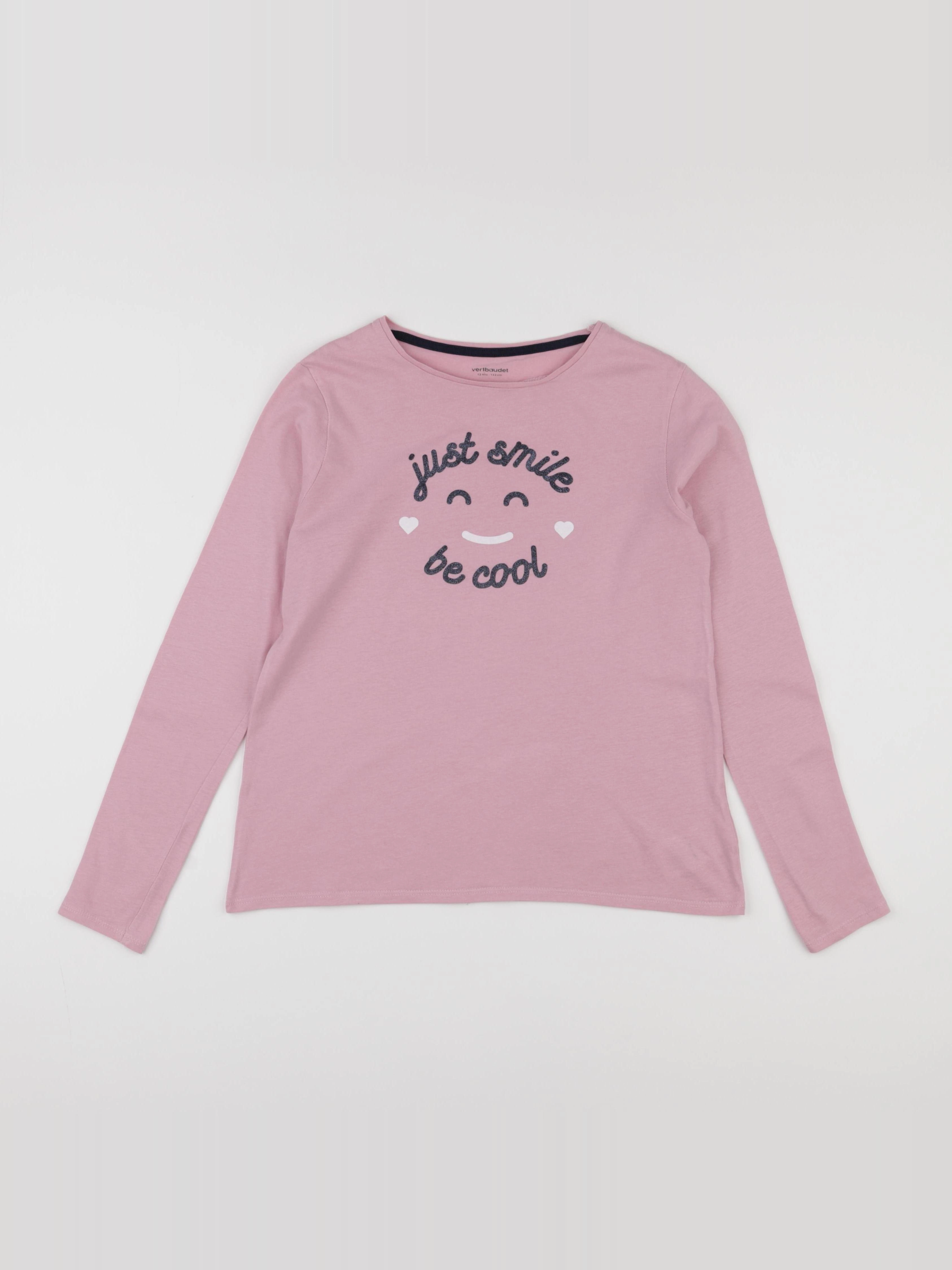 Vertbaudet - tee-shirt rose - 12 ans