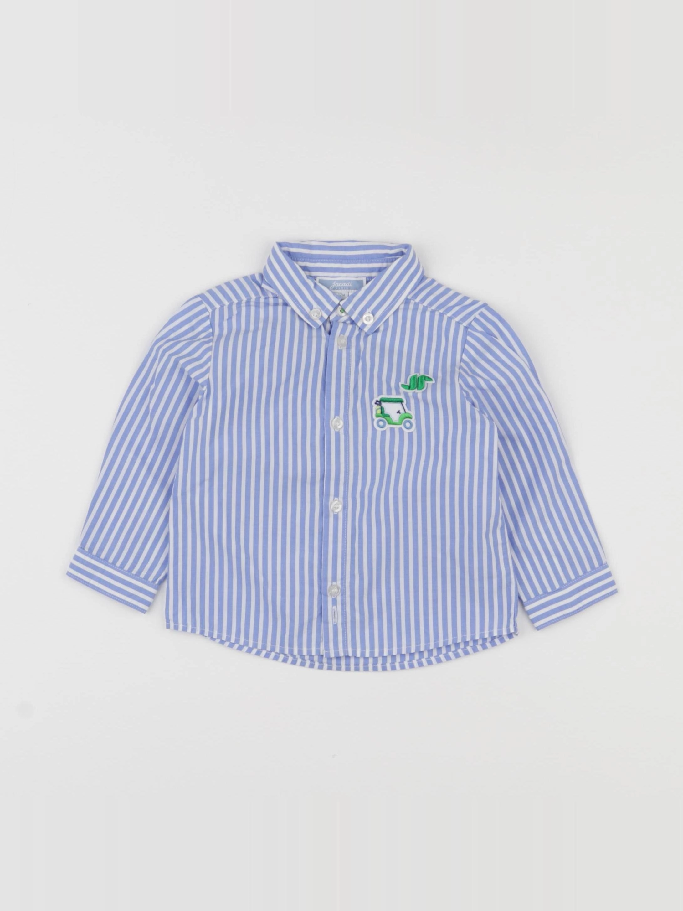 Jacadi - chemise bleu - 12 mois