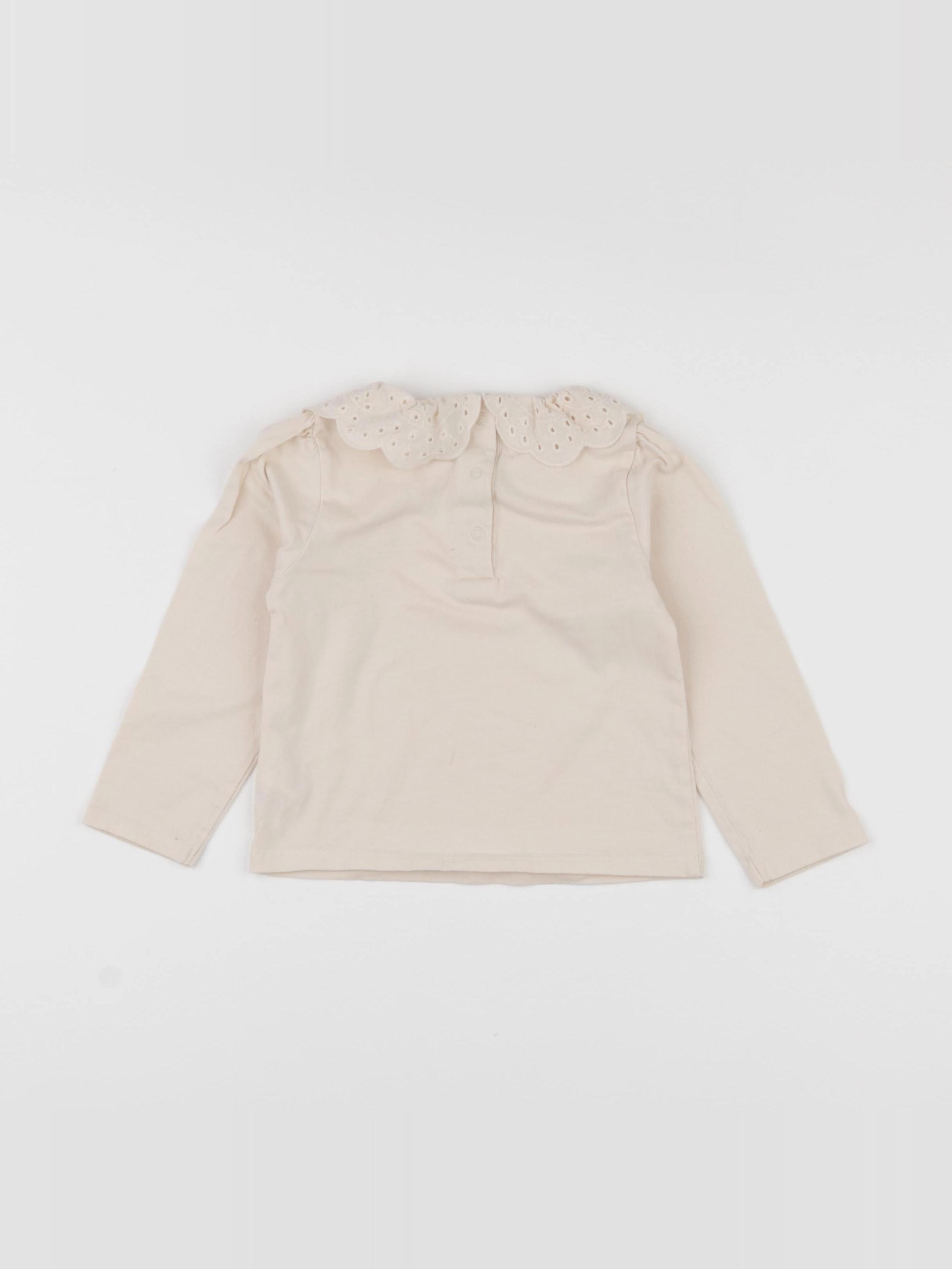 Vertbaudet - tee-shirt beige - 24 mois