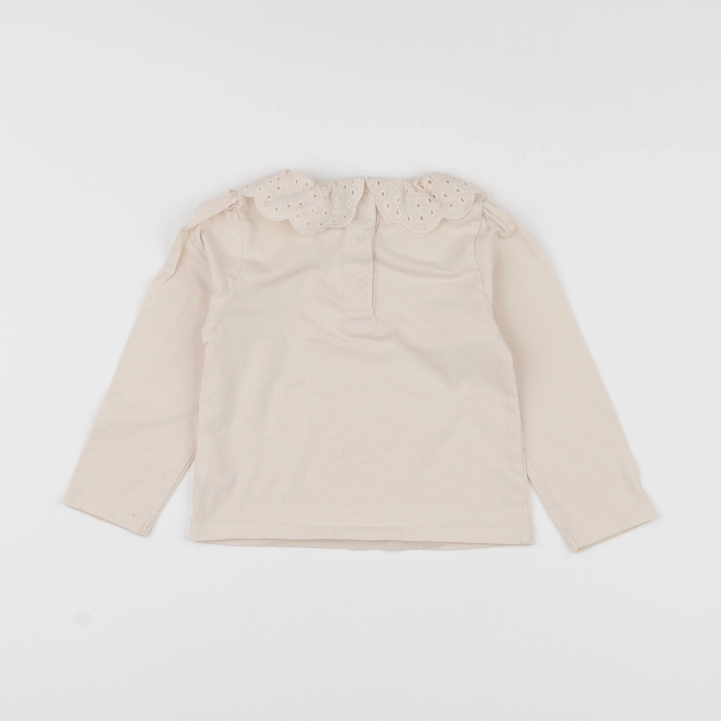 Vertbaudet - tee-shirt beige - 24 mois