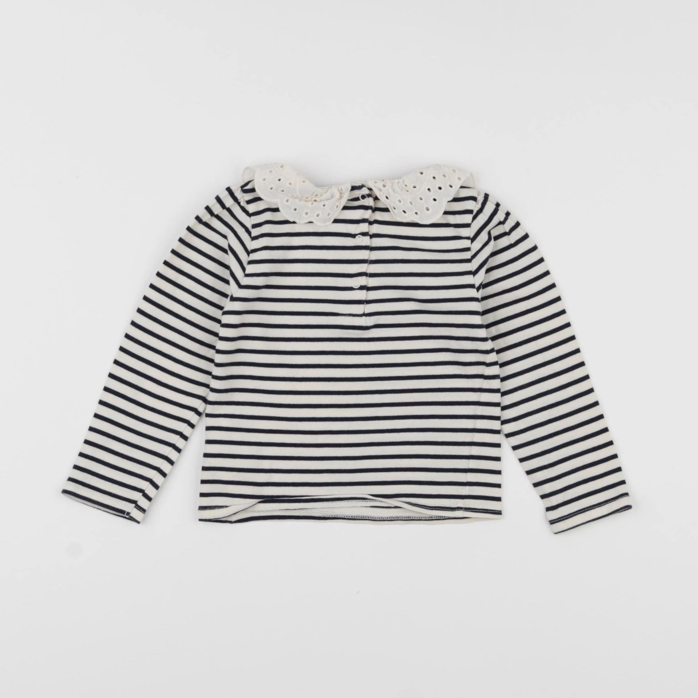 Vertbaudet - tee-shirt beige, bleu - 2 ans