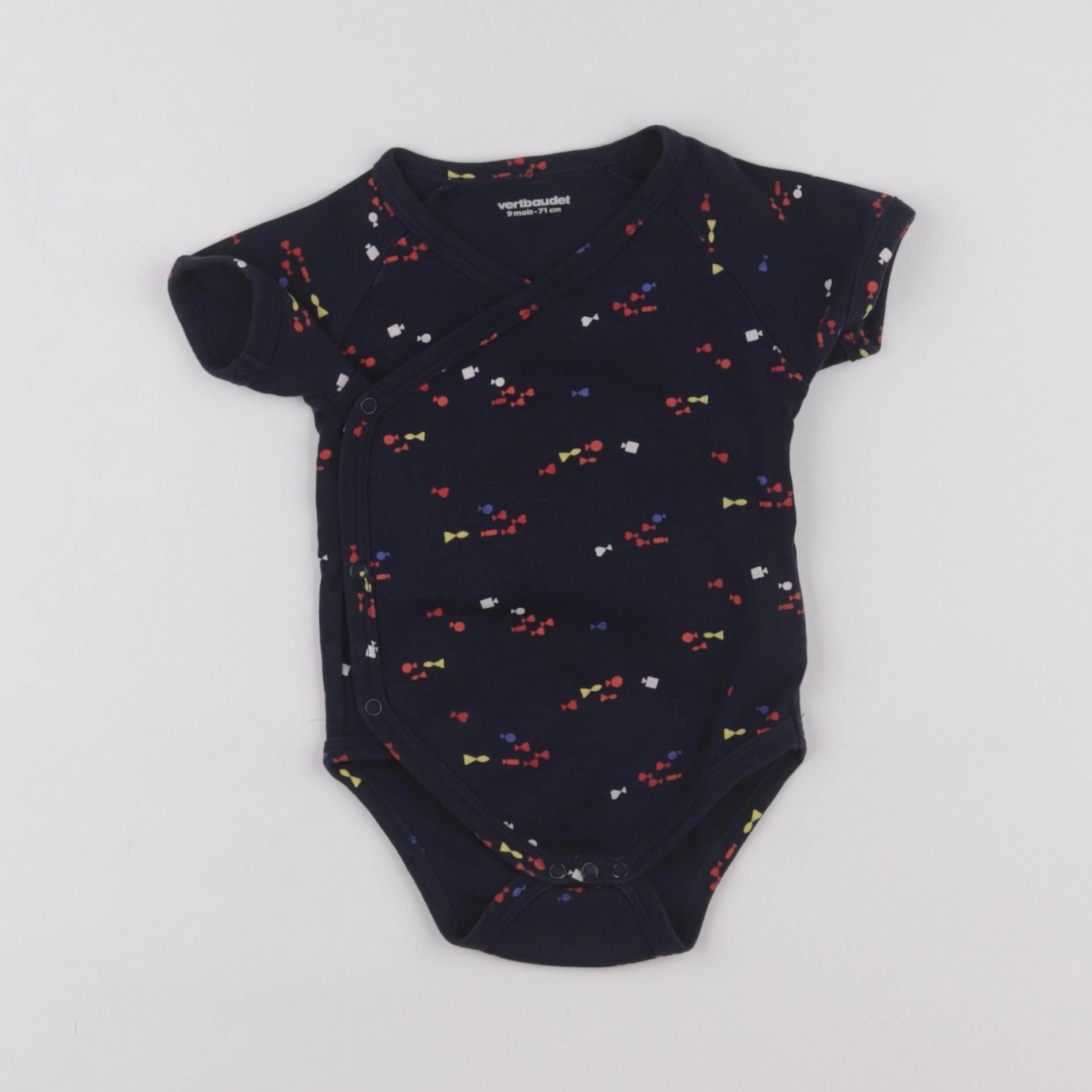Vertbaudet - body bleu - 9 mois