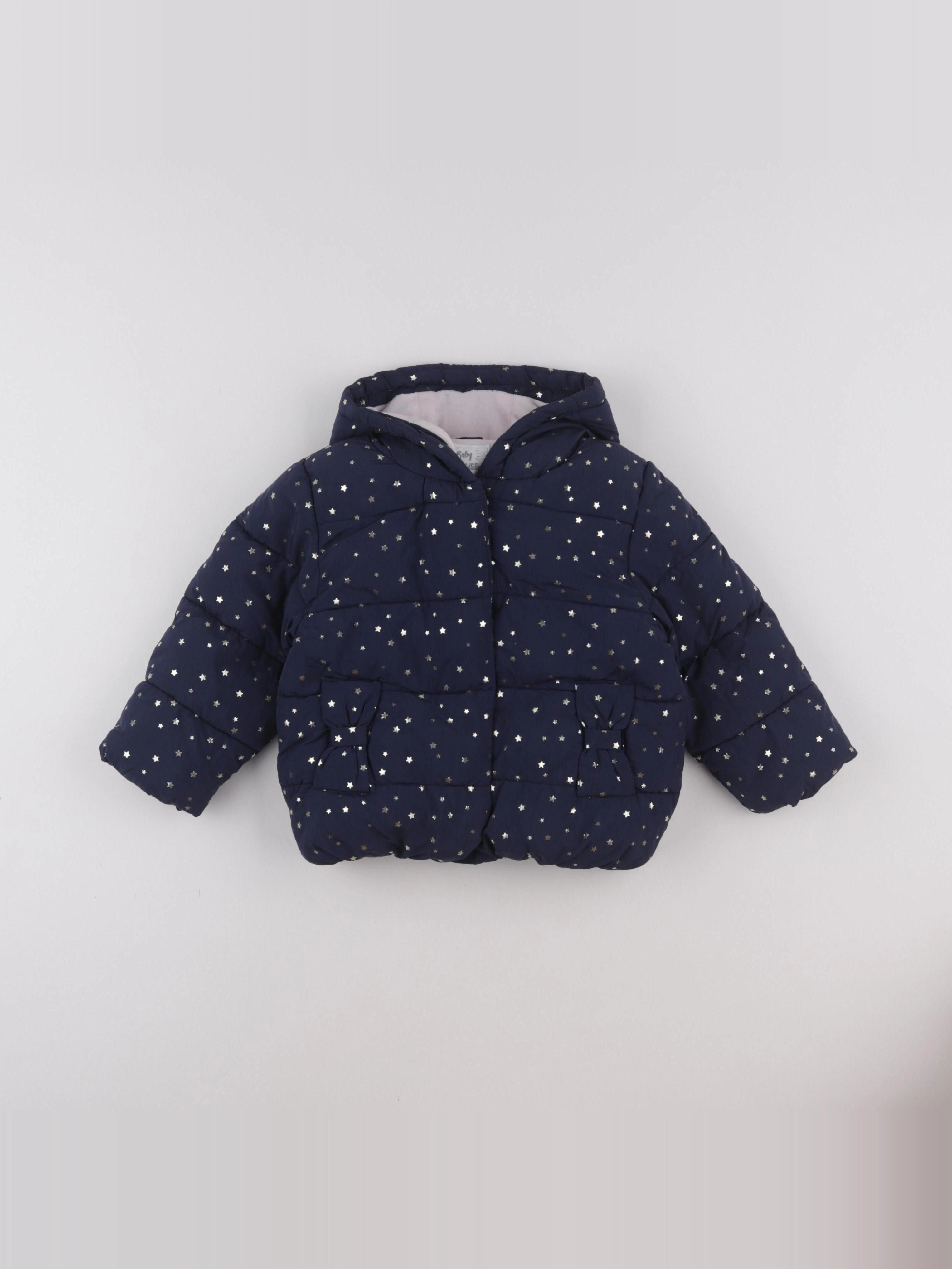 Vertbaudet - doudoune bleu, or - 2 ans