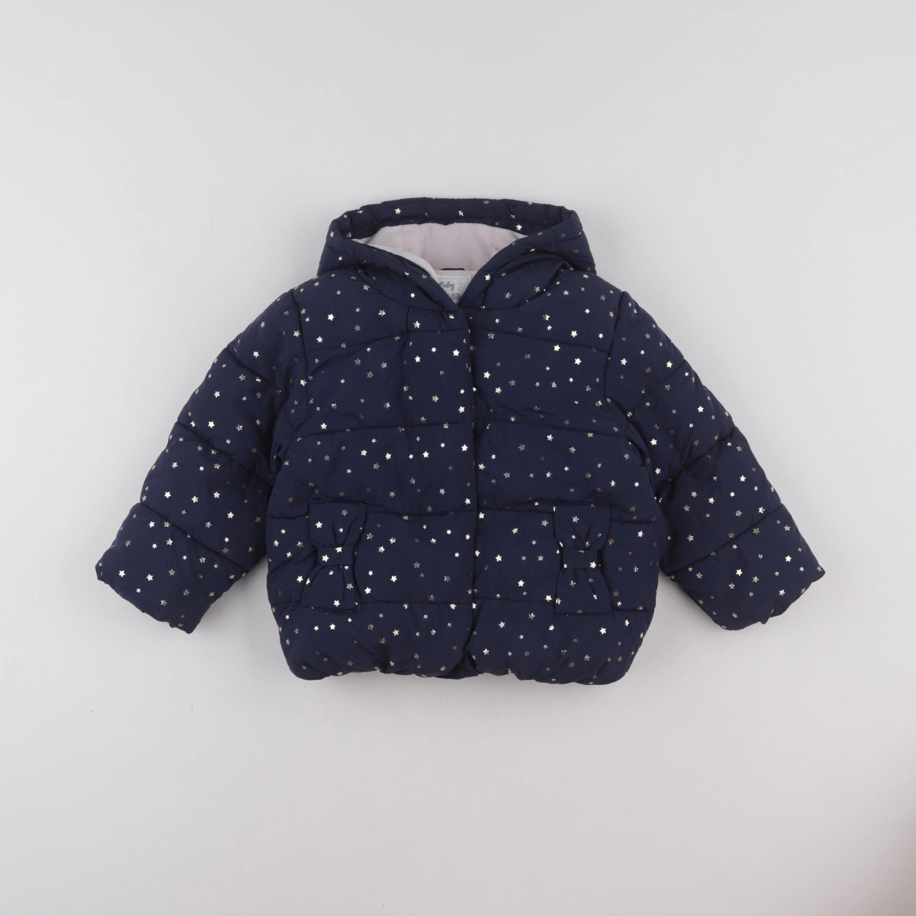 Vertbaudet - doudoune bleu, or - 2 ans