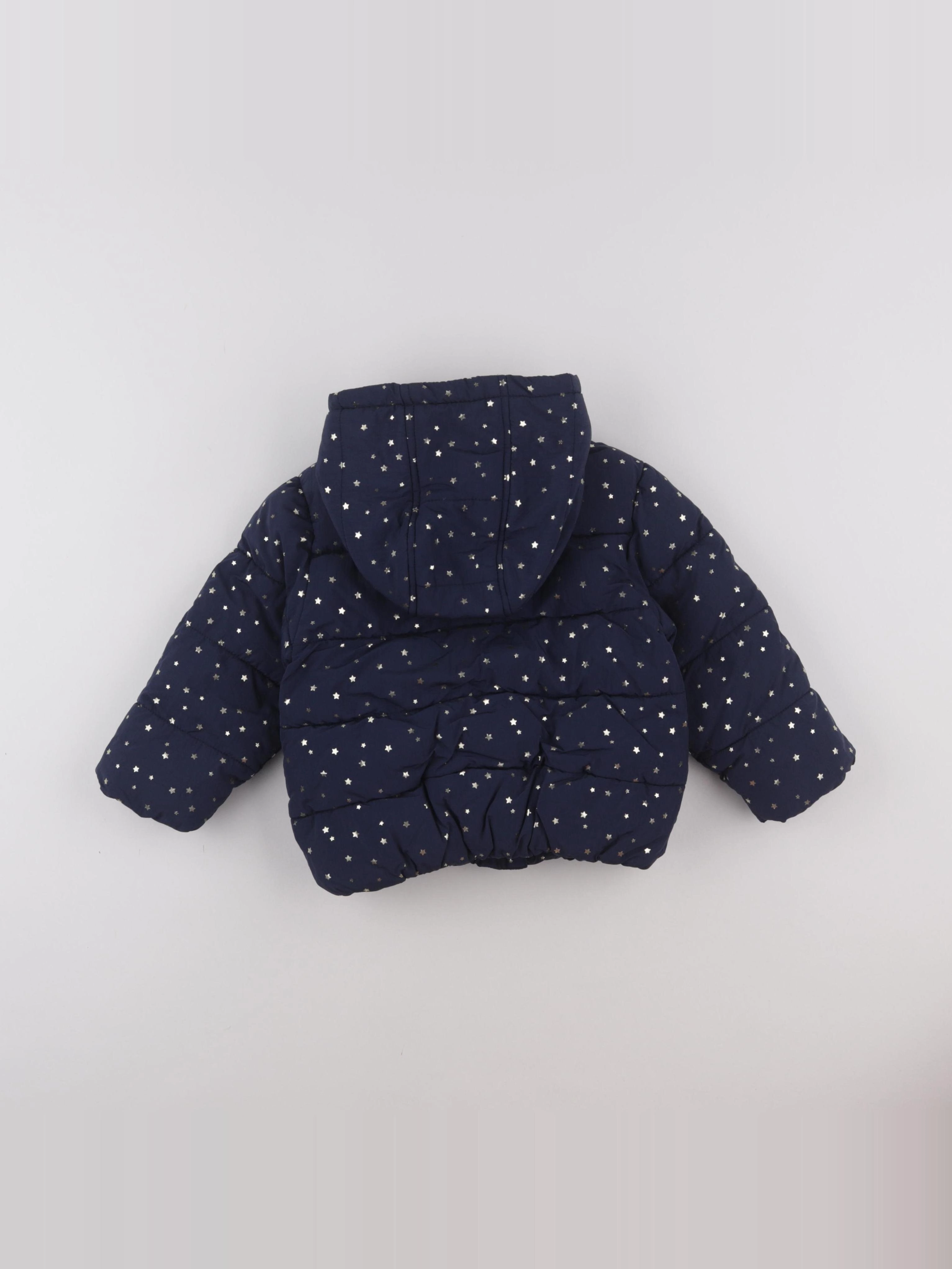 Vertbaudet - doudoune bleu, or - 2 ans