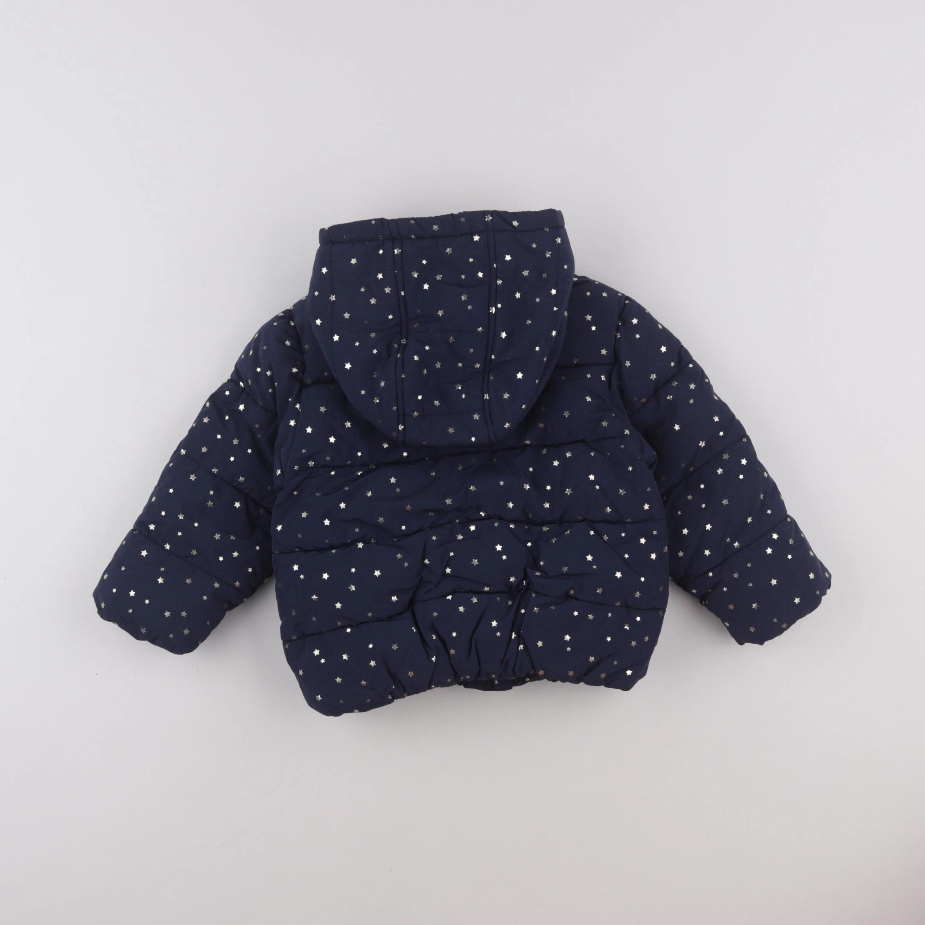 Vertbaudet - doudoune bleu, or - 2 ans