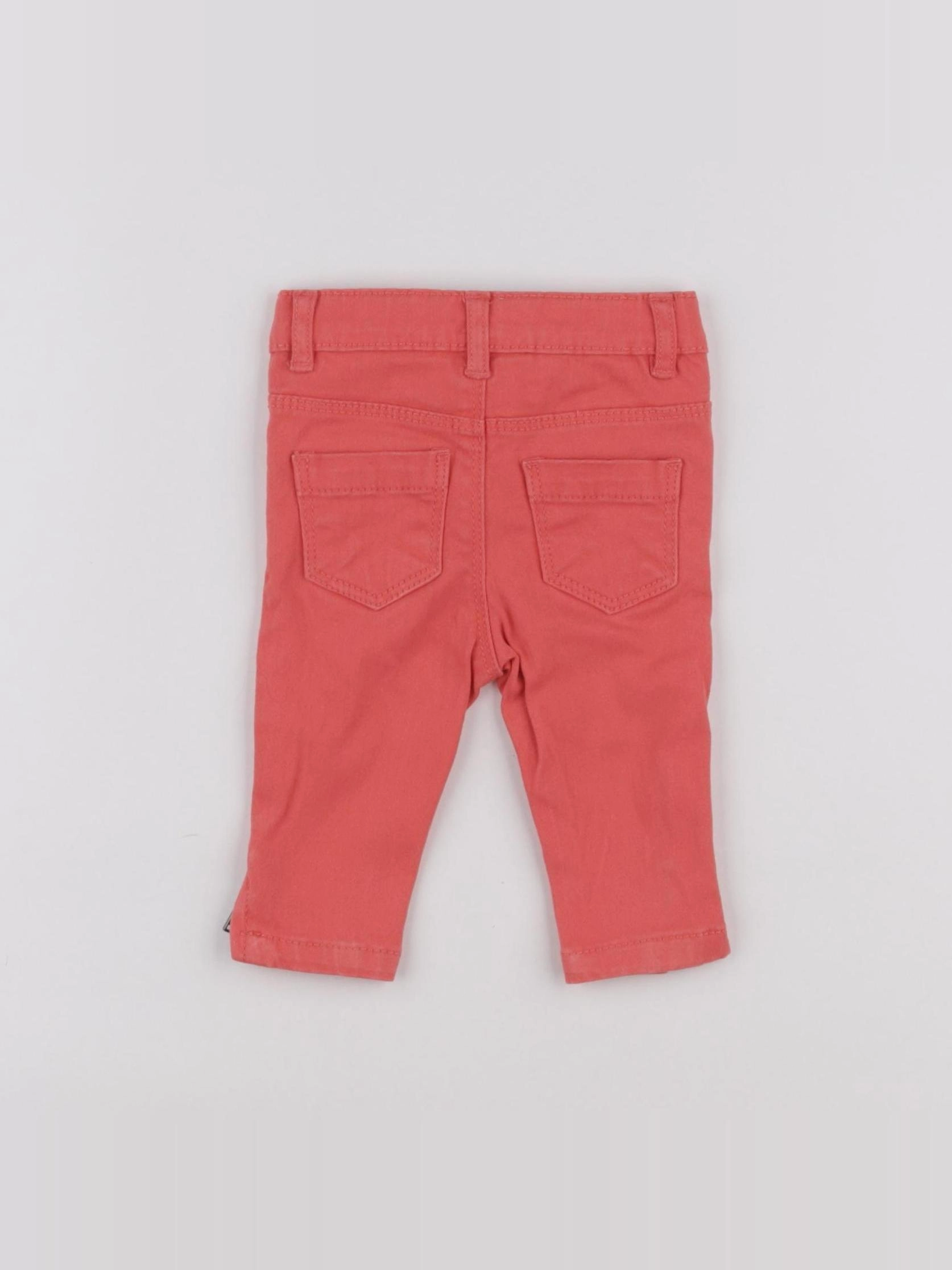 Vertbaudet - pantalon orange - 3 mois