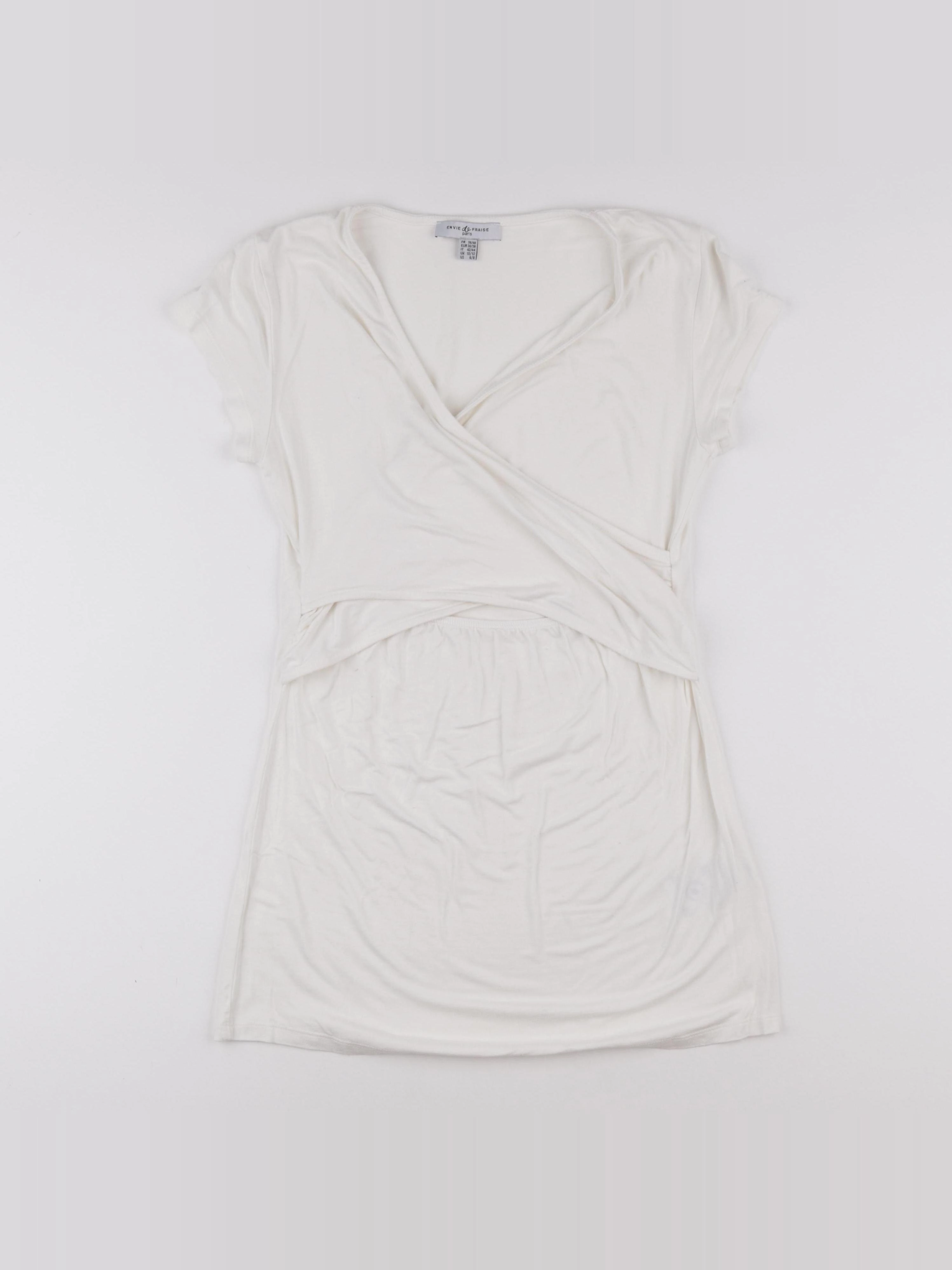 Envie de fraise - tee-shirt grossesse blanc - 38 à 40