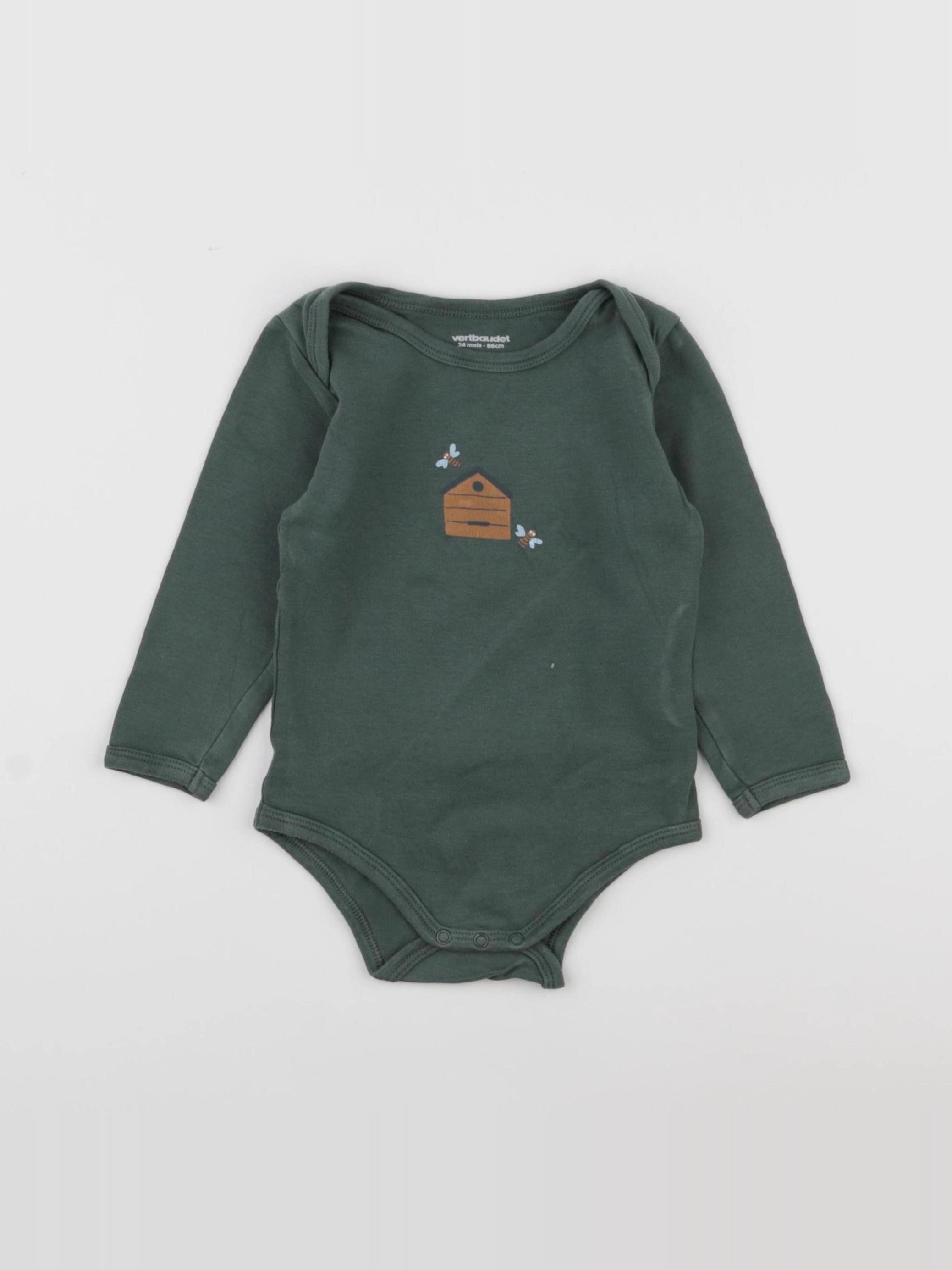 Vertbaudet - body vert - 24 mois
