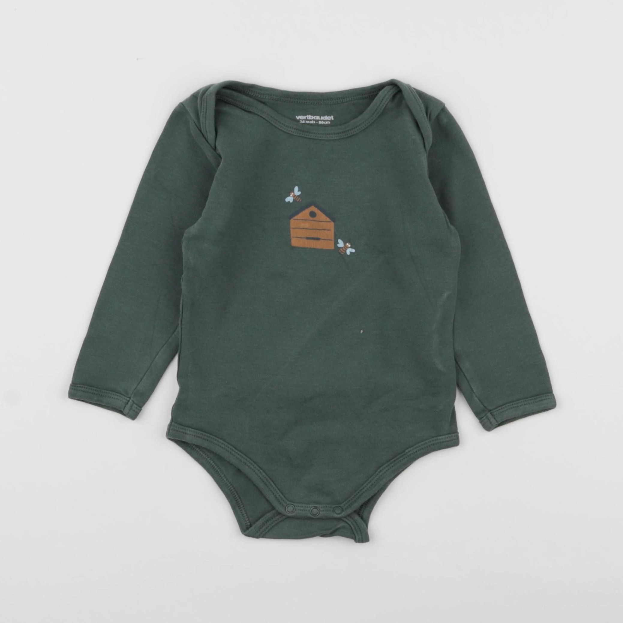 Vertbaudet - body vert - 24 mois