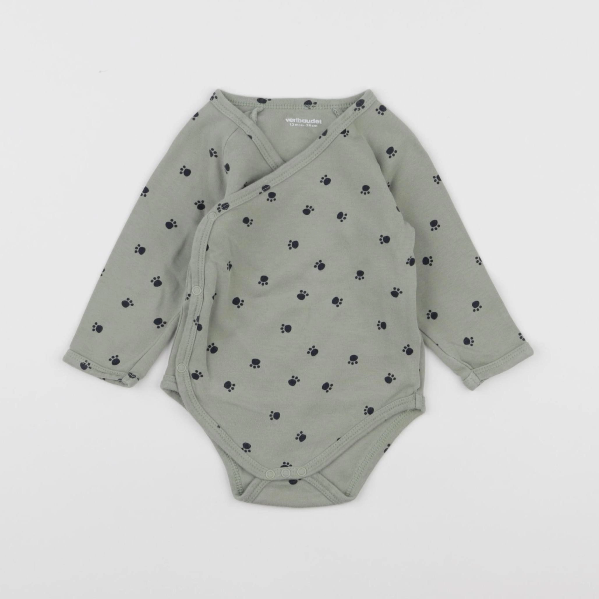 Vertbaudet - body vert - 12 mois