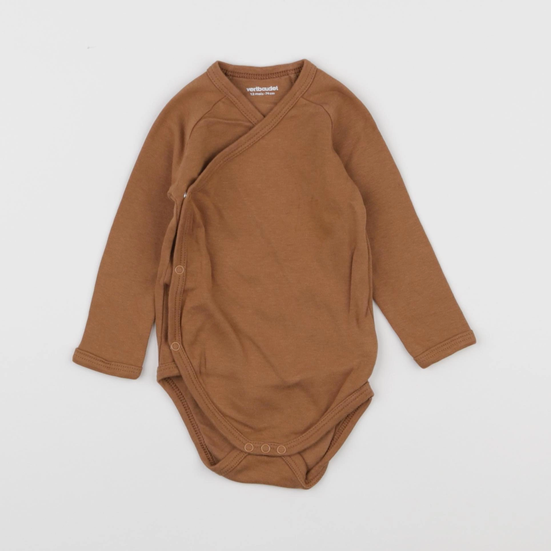 Vertbaudet - body marron - 12 mois