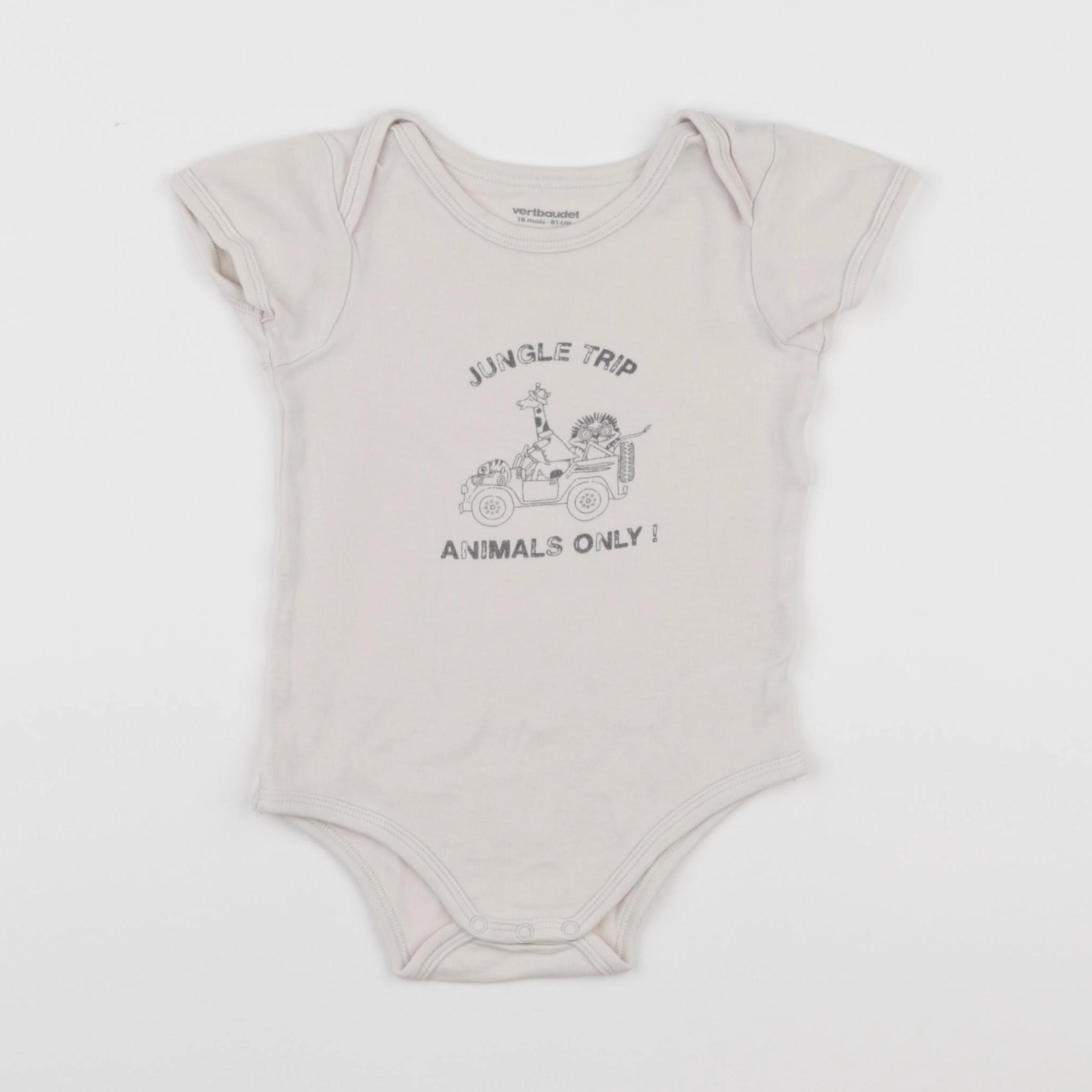 Vertbaudet - body beige - 18 mois