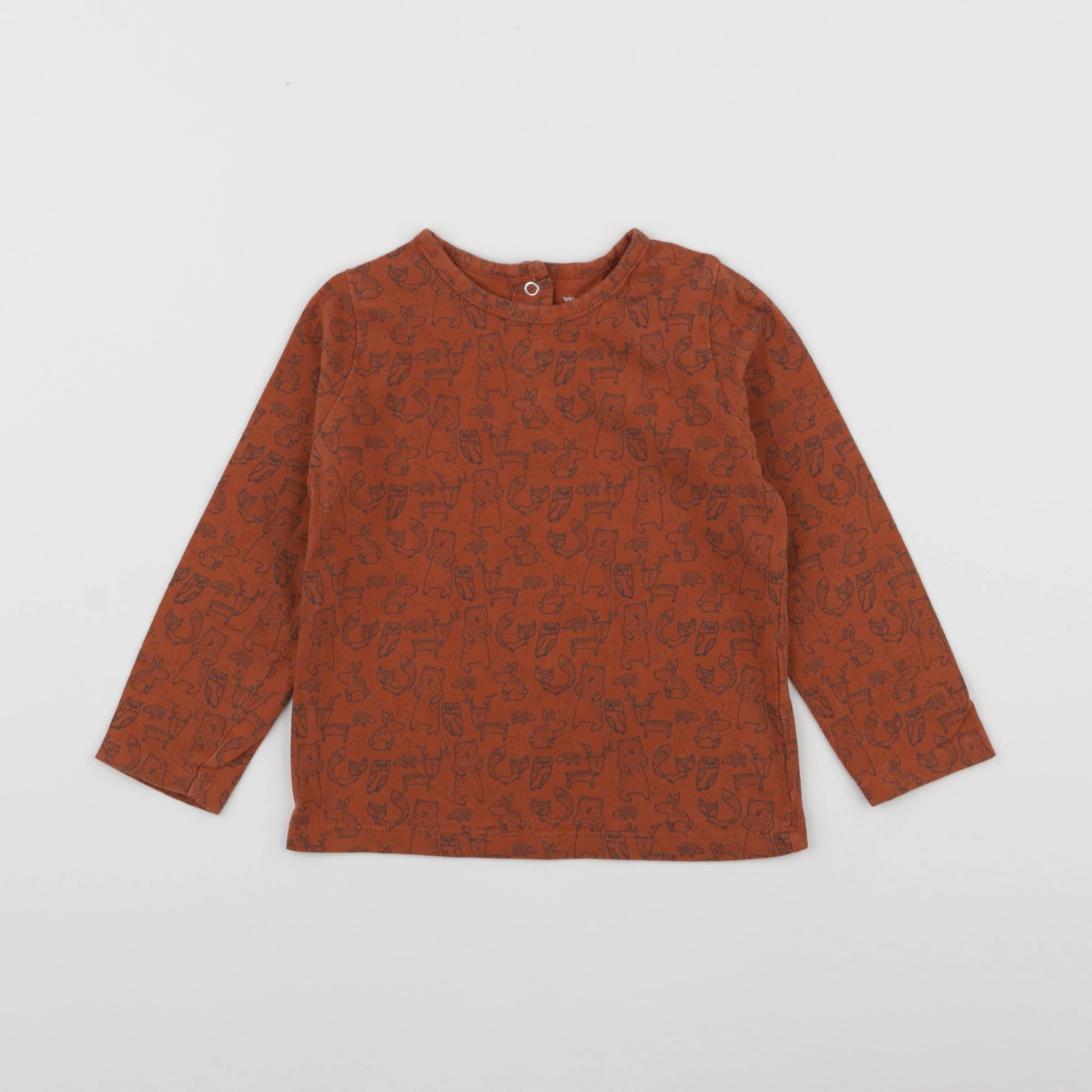 Vertbaudet - tee-shirt marron - 24 mois