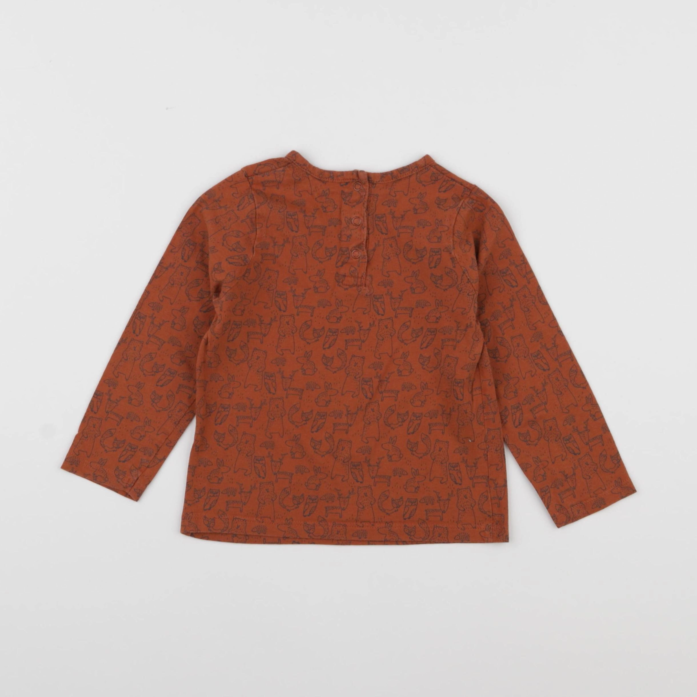 Vertbaudet - tee-shirt marron - 24 mois