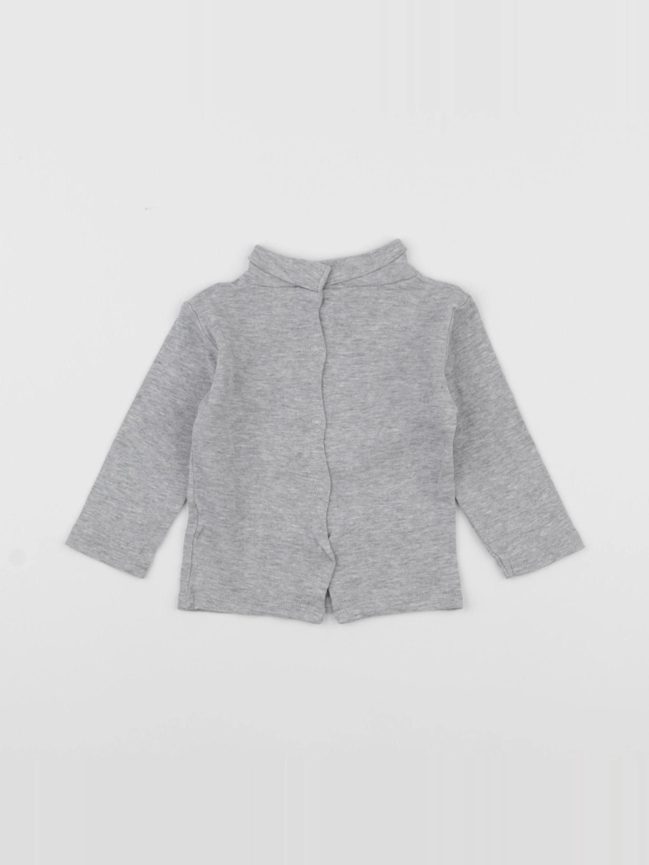 Vertbaudet - sous-pull gris - 9 mois